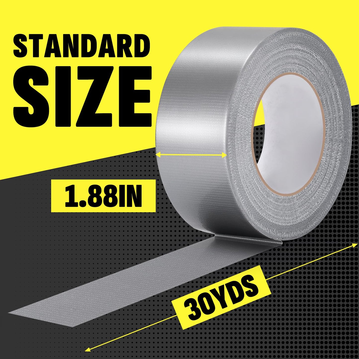 Zeefpod 24 Pack Duct Tape Heavy Duty Waterproof, Silver Duct Tape Bulk 1.88 Inch X 90 Ft, Strong No Residue,Tear by Hand,Multi-Use for Indoor & Outdoor Repairs, Industrial, Professional Use
