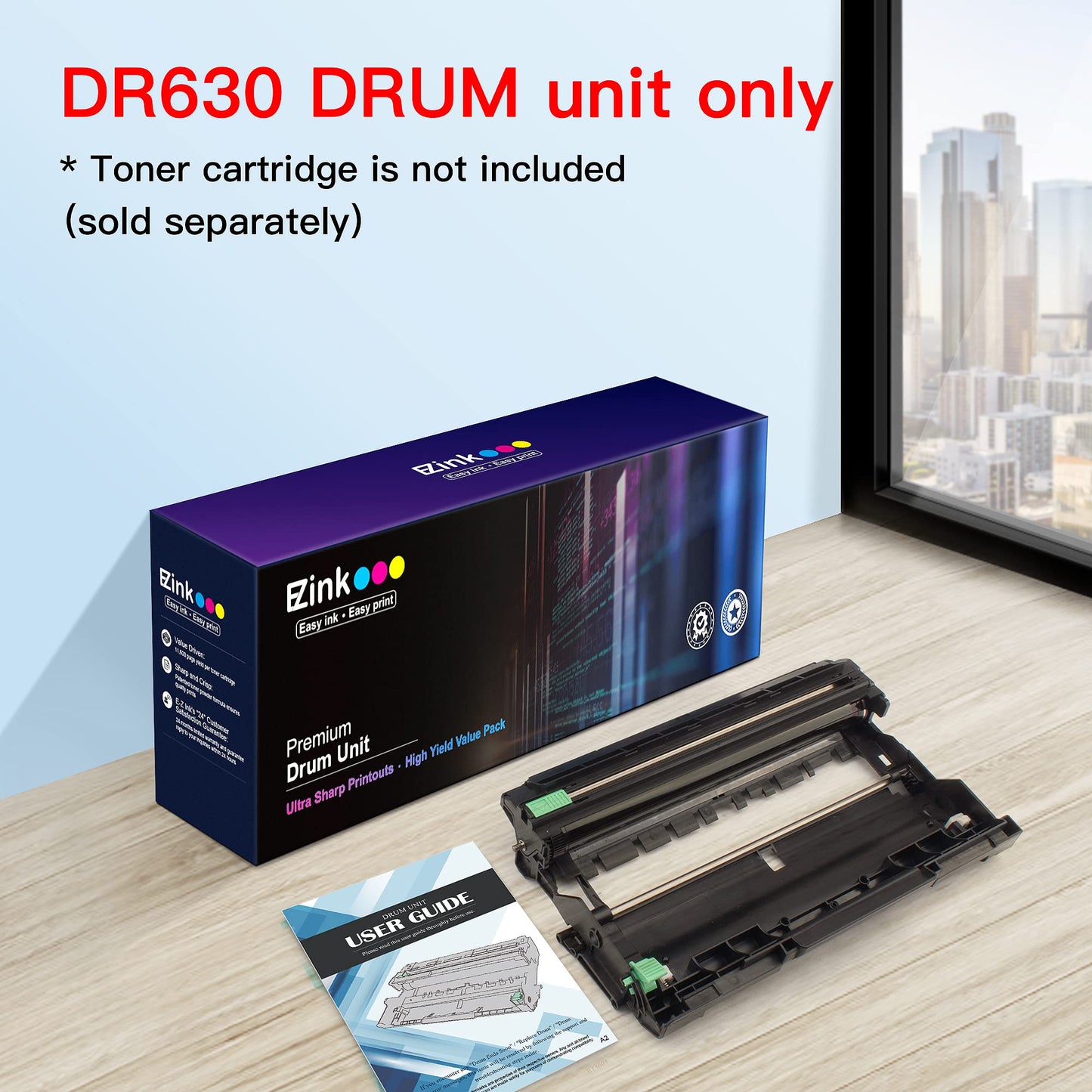 E-Z Ink Compatible Drum Unit (Not Toner) Replacement for Brother DR630 DR 630 to Compatible with DCP-L2520DW DCP-L2540DW HL-L2300D HL-L2305W HL-L2320D HL-L2340DW HL-L2380DW HL-L2680W (2 Pack)