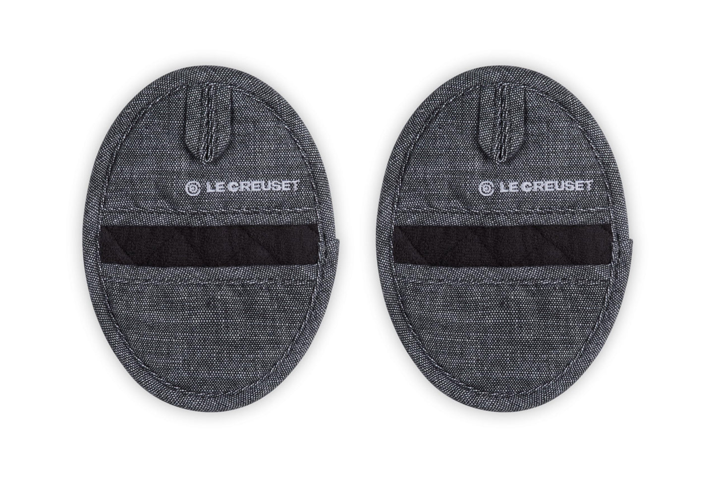 Le Creuset Set of 2 Silicone Pot Grips, Noir