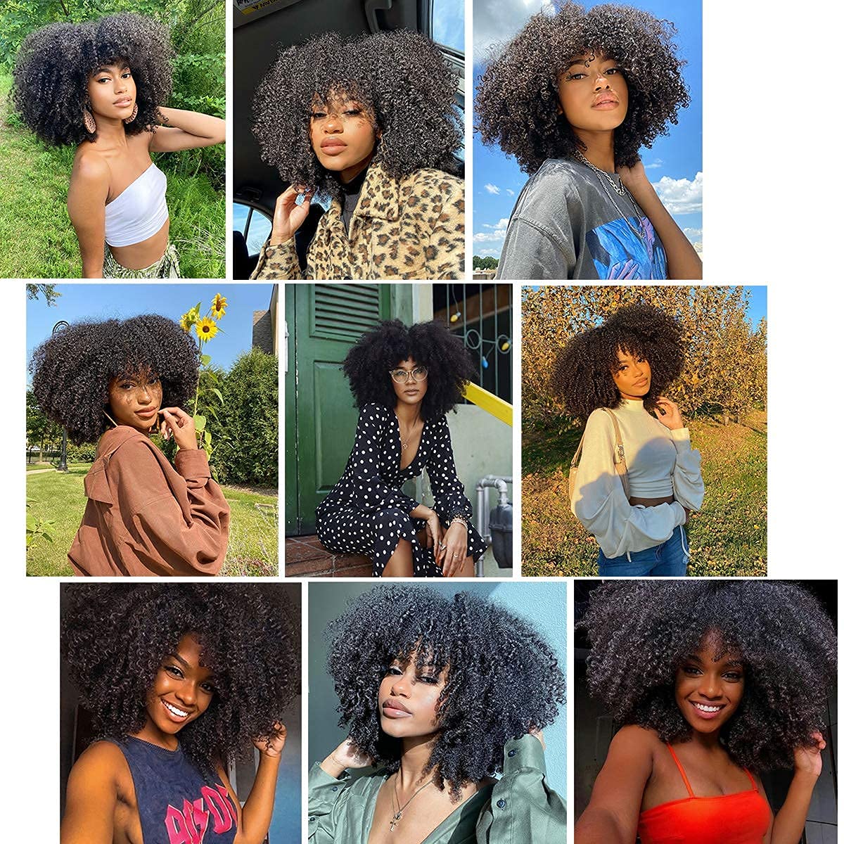 Mongolian Afro Kinky Curly Bundles 4B 4C Afro Kinky Curly Human Hair Bundles 18 20 22 Inch Unprocessed Virgin Hair Curly Weave Bundles Afro Curly Hair Extensions for Black Women Natural Color