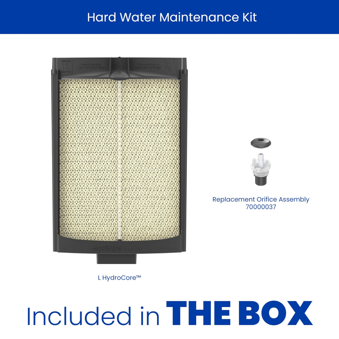 AprilAire HYDRLH Hard Water Maintenance Kit for 620 and 720 Series Humidifiers With HydroCore Water Panel Cartridge and Replacement Orifice