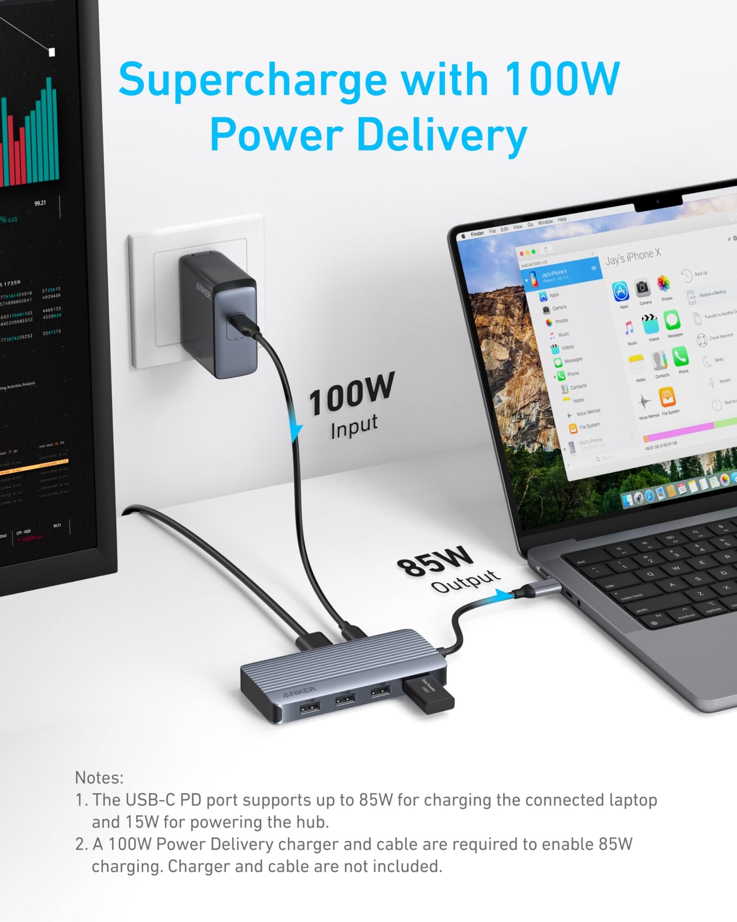Anker 7-in-1 USB C Hub, Dual-Display USB-C Docking Station, Dual HDMI Display, 100W Power Delivery, 10Gbps Data Transfers, USB Ports for MacBook Air/Pro, Dell XPS, iPad Pro, and More