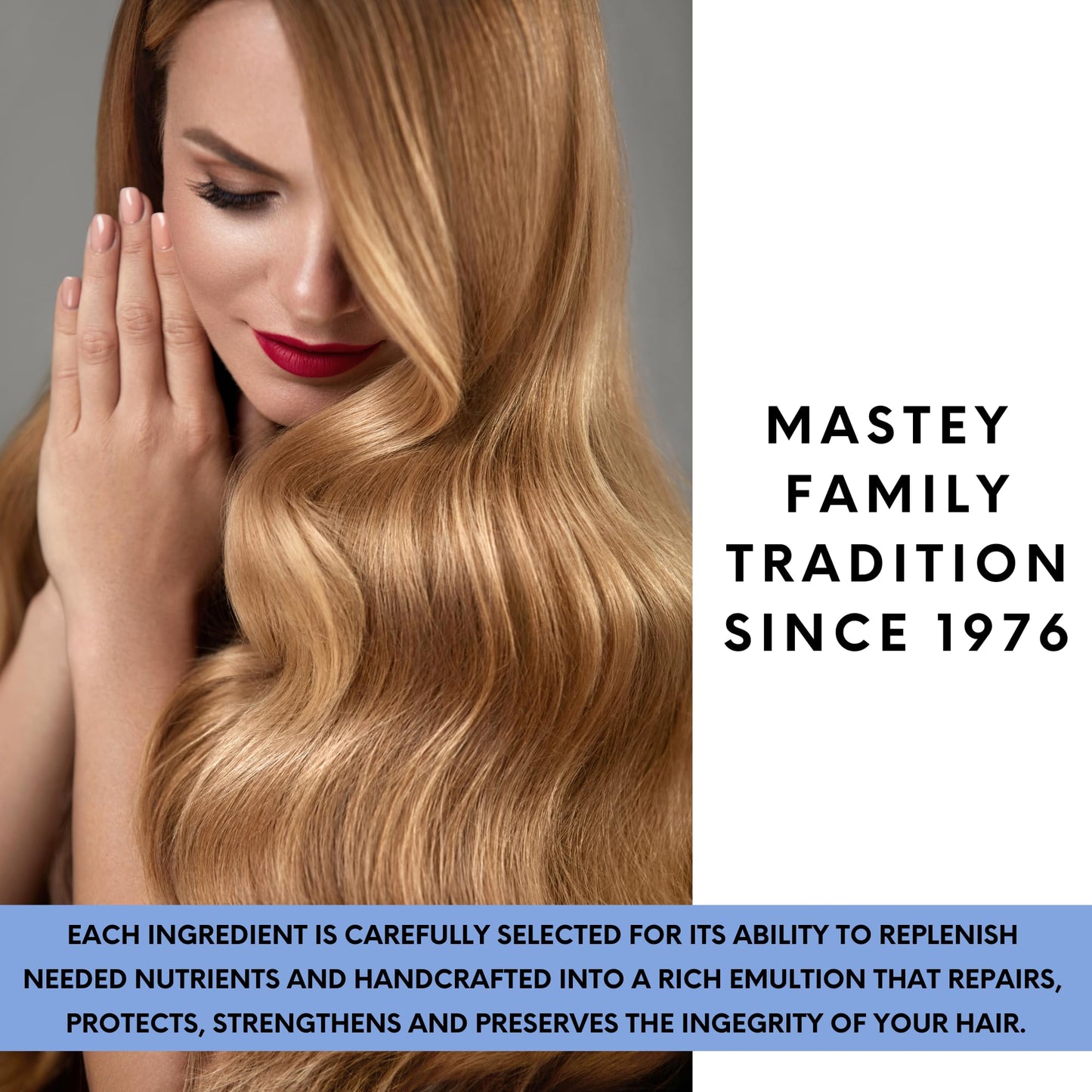 Mastey Paris Professional Cream Hair Care, Sulfate Free, Lipid & Amino Acid Fortified, with UV Blocking Antioxidants - 33 fl oz (Shampoo plus Conditioner)