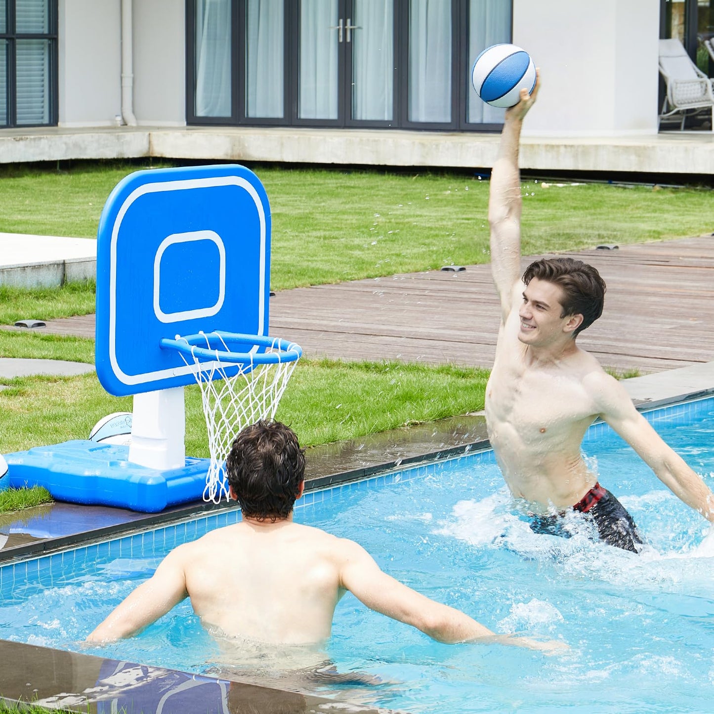 Uladis 2-Pack Pool Basketball Swimming Pool Basketball, (Blue)
