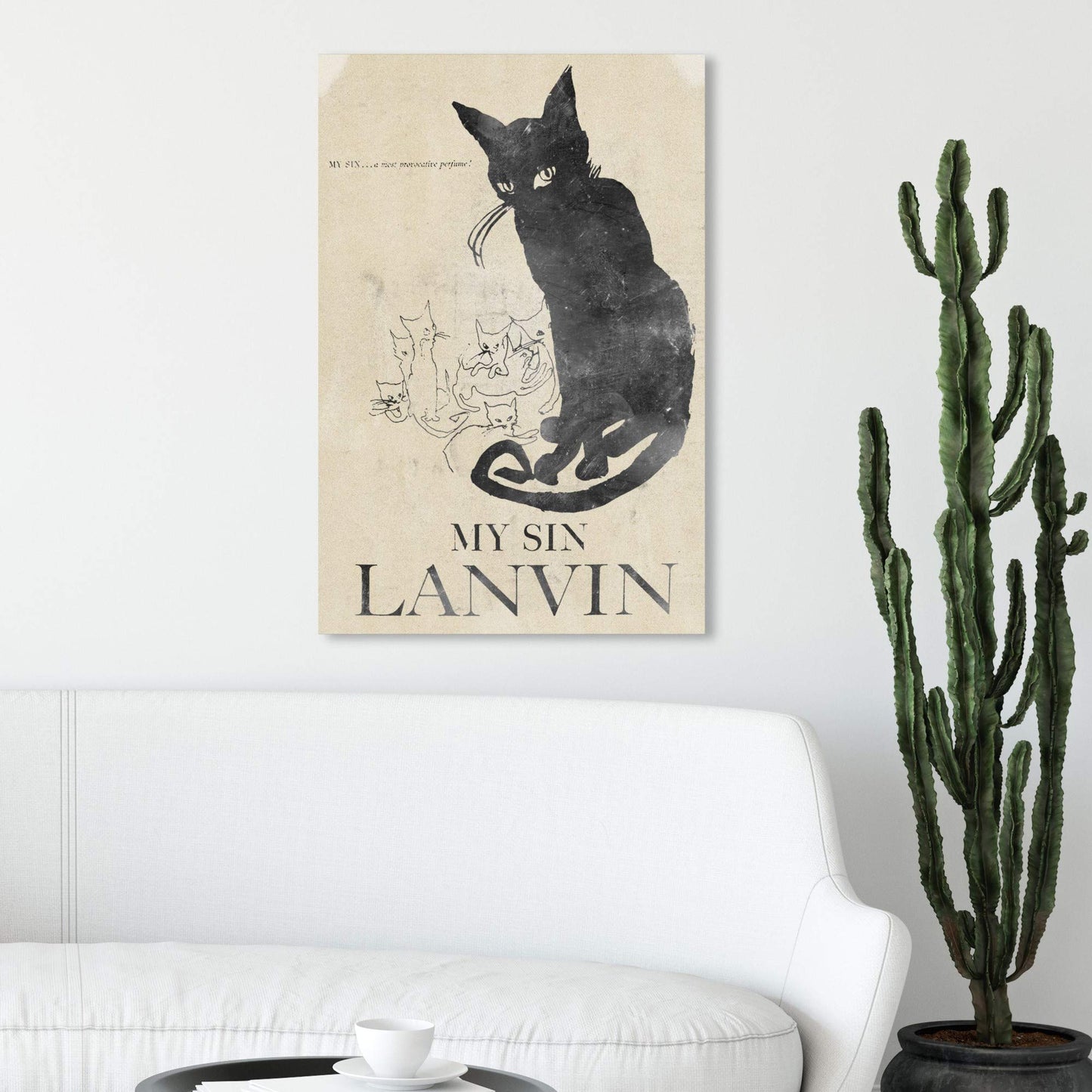 The Oliver Gal Artist Co. Fashion and Glam Wall Art Canvas Prints 'My Sin' Home Décor, 20" x 30", Black, Brown