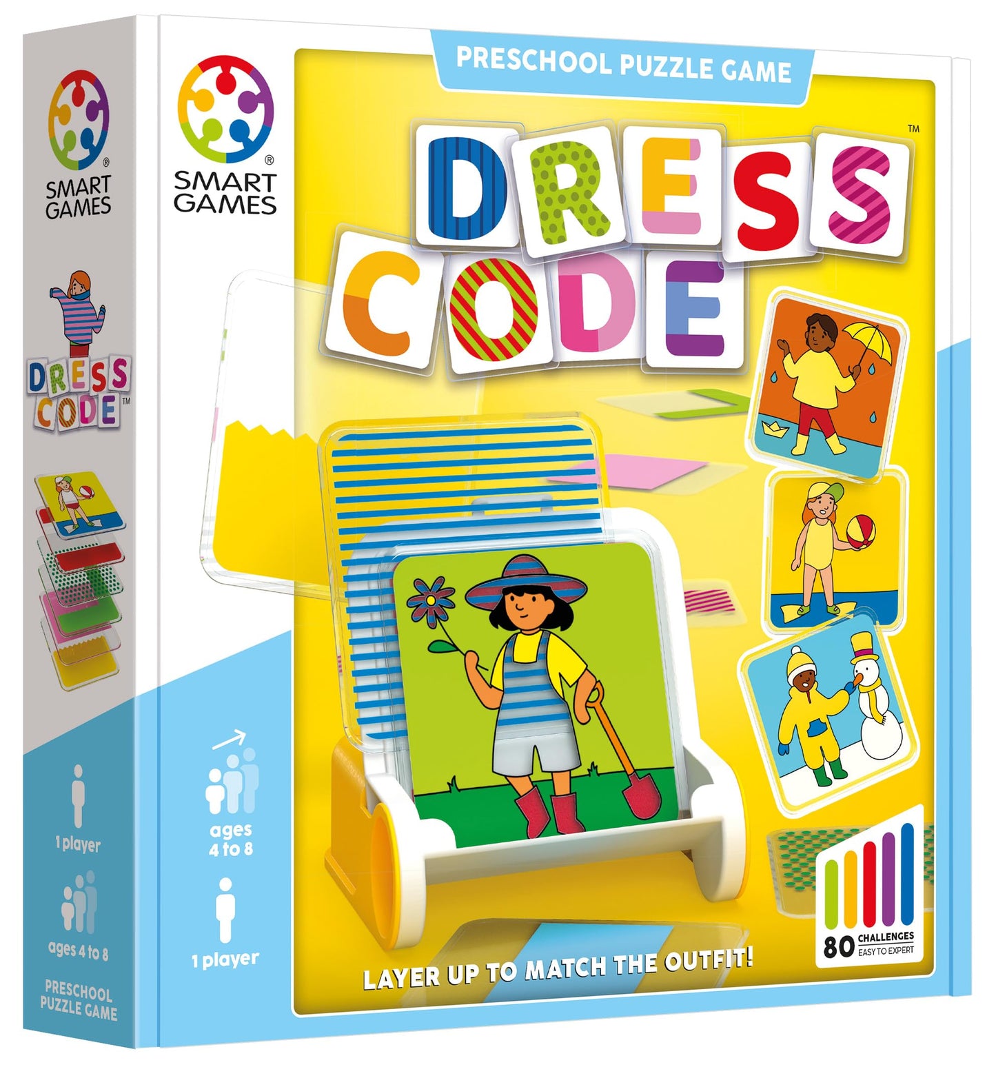 SmartGames Dress Code Stacking Game with 80 Challenges for Kids Ages 4 +
