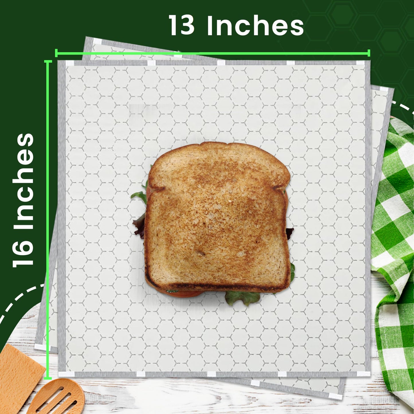 Extra Large - (500 Sheets) - Foil Sandwich Wrap Sheets With Foil Backing - Burrito Wrappers Sandwich Paper Wrap - Food Wrapping Deli Wraps - 13 x 16 Inches