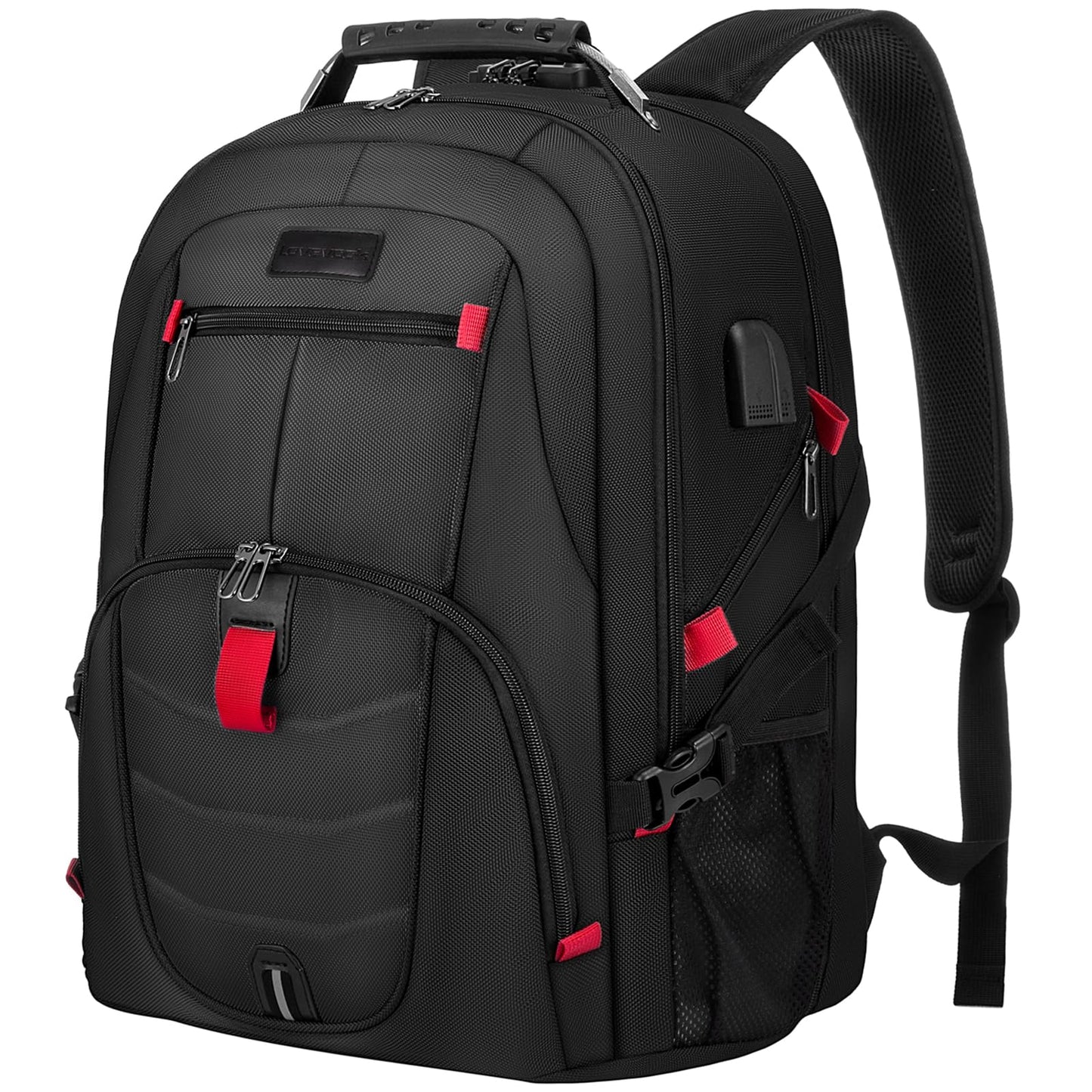 LOVEVOOK Travel Laptop Backpack Waterproof Anti Theft with Lock and USB Charging Port Large Computer Business Backpack for Men Women College (17 inch, Black)