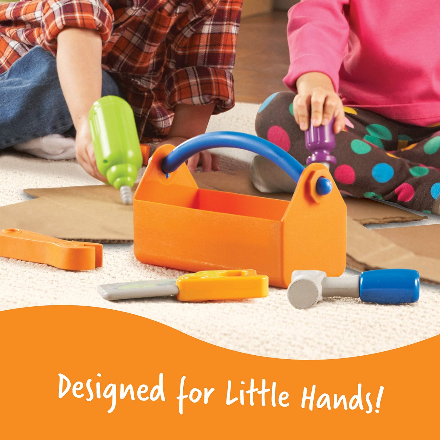 Learning Resources New Sprouts Fix It! My Very Own Tool Set - 6 Pieces, Ages 2+ Develops Fine Motor Skills, Toddler Tool Set, First Tool Box, Kids Tool Set