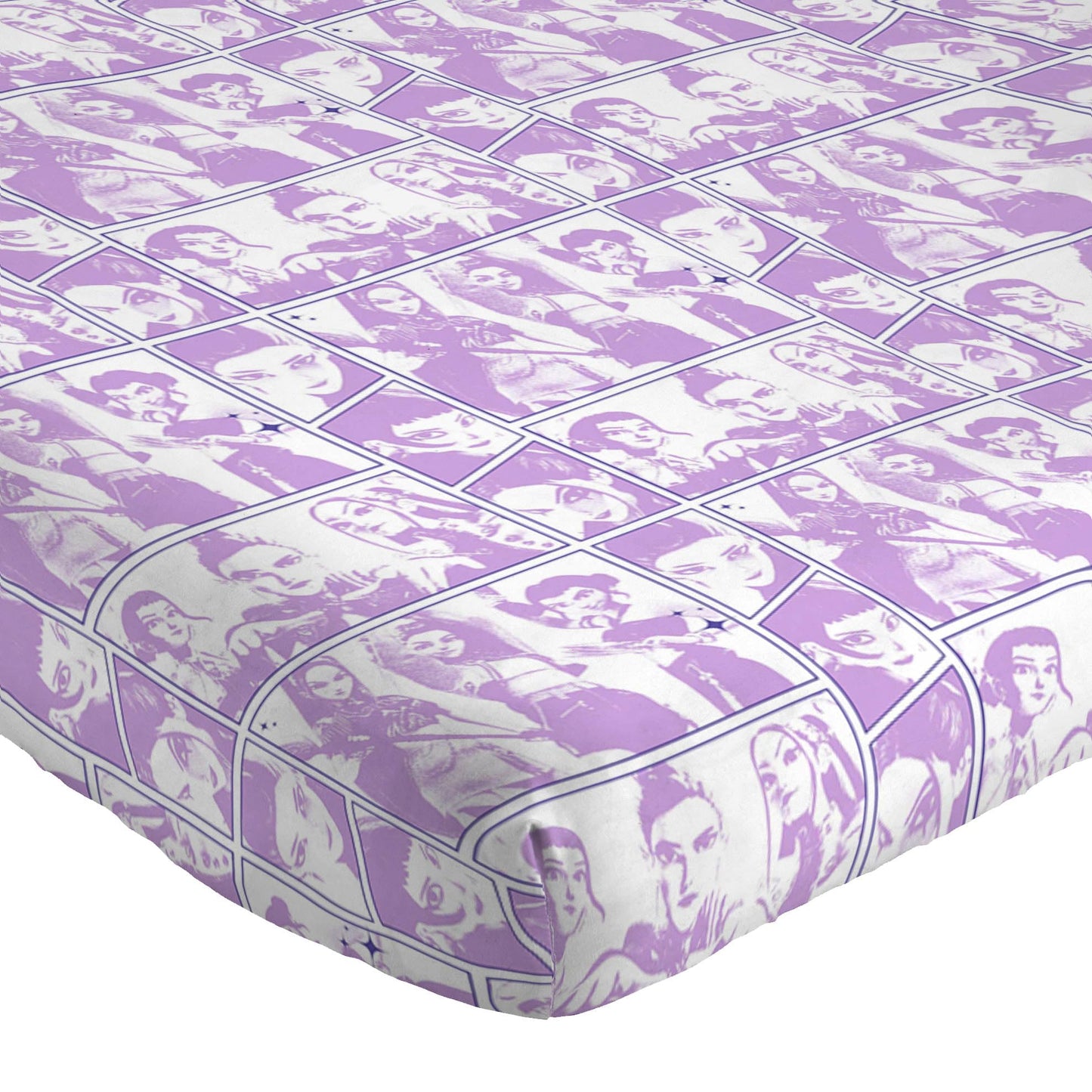 Jay Franco Kids Sheet Set with Fitted, Flat Sheets & Pillow Cover - Ultra-Soft Bedding with Pillowcase for Room Decor, White - Kpop Demon Hunters, 3 Piece Twin