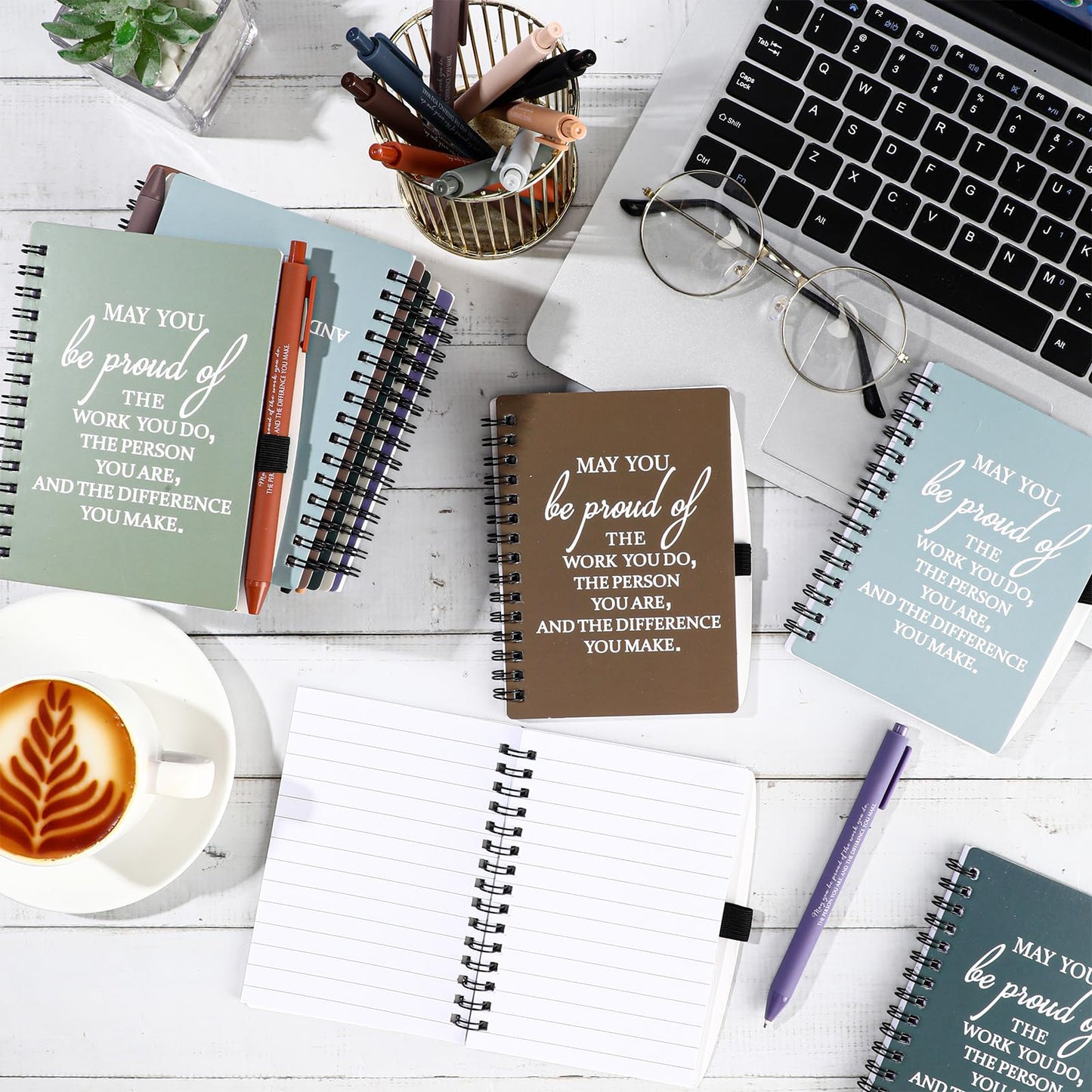 Honoson 30 Sets/60 Pcs 2026 CNA Appreciation Gifts Employee Appreciation Gifts May You Be Proud The Work Notebook with Ballpoint Pen Thank You Notebooks for Nurse Coworker CNA Week (Vivid Color)