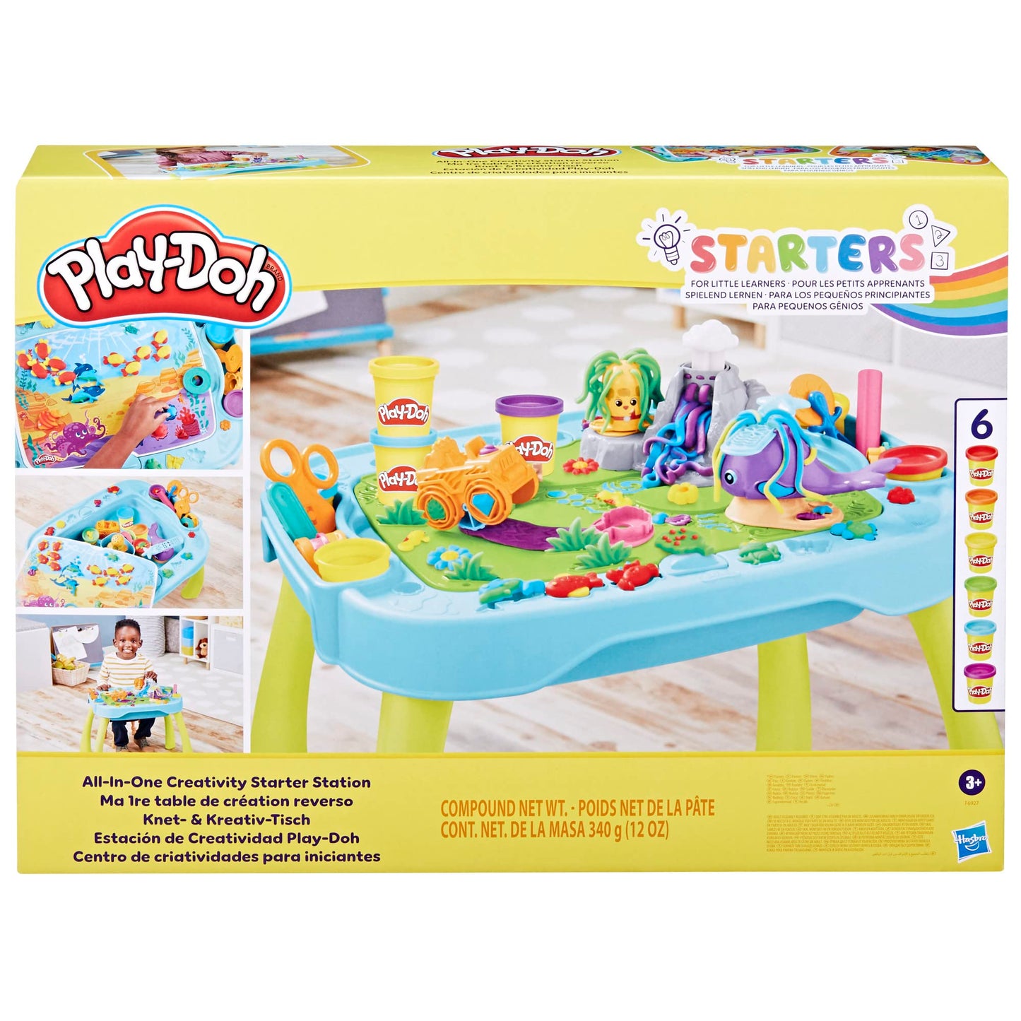 Play-Doh All-in-One Creativity Starter Station Activity Table, Preschool Toys for 3 Year Old Boys & Girls & Up, Starter Play-Doh Sets