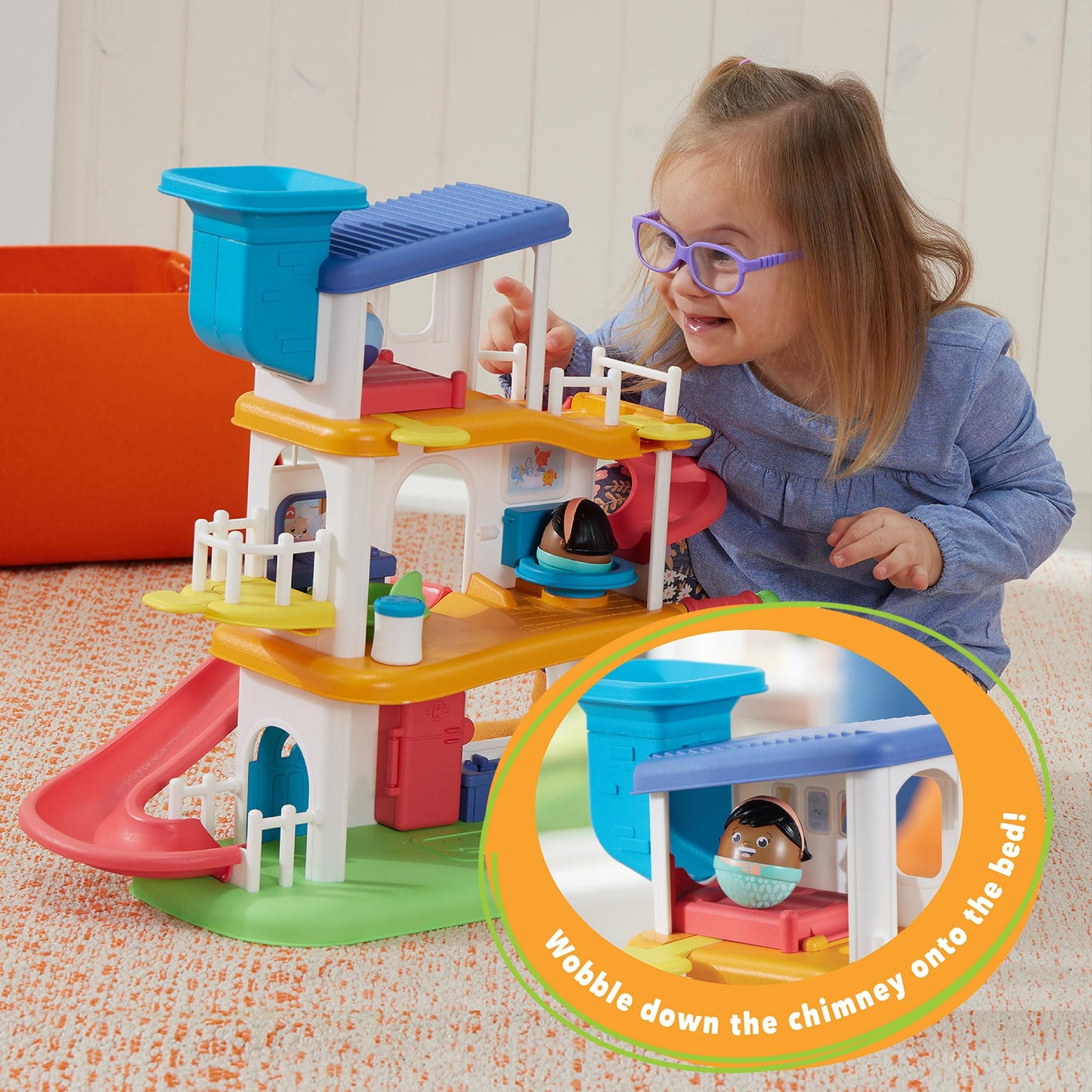 Playskool Weebles My Smart House - Weeble Wobble Preschool Toy for Toddlers Smart Speaker with Sounds + Songs 3 Floors of Imaginative Play for Ages 12 Months and Up