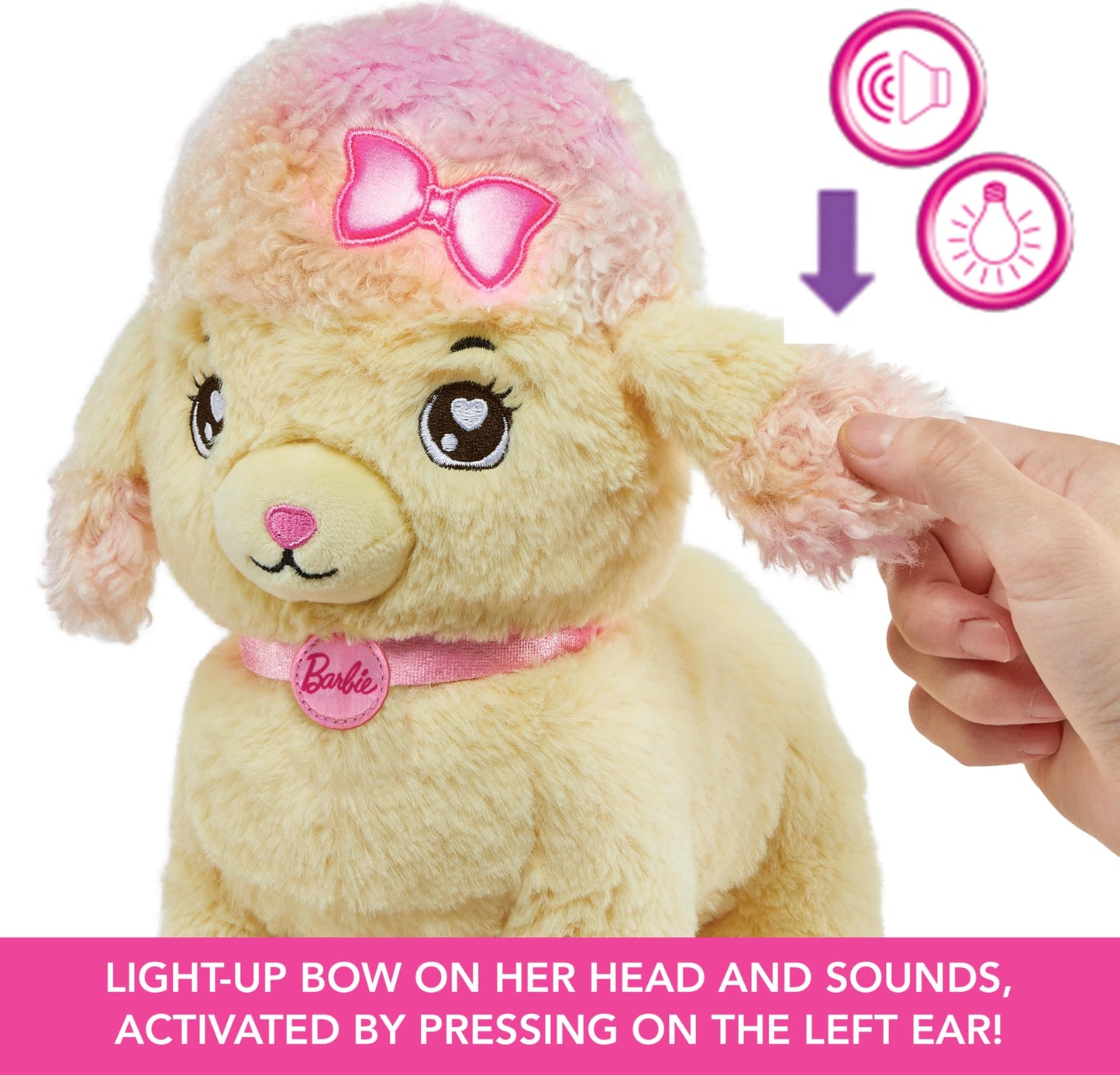 Mattel Barbie Salon Pet Adventure Plush Poodle with Themed Bag and Accessories, Toy +3 Years (HPJ43)