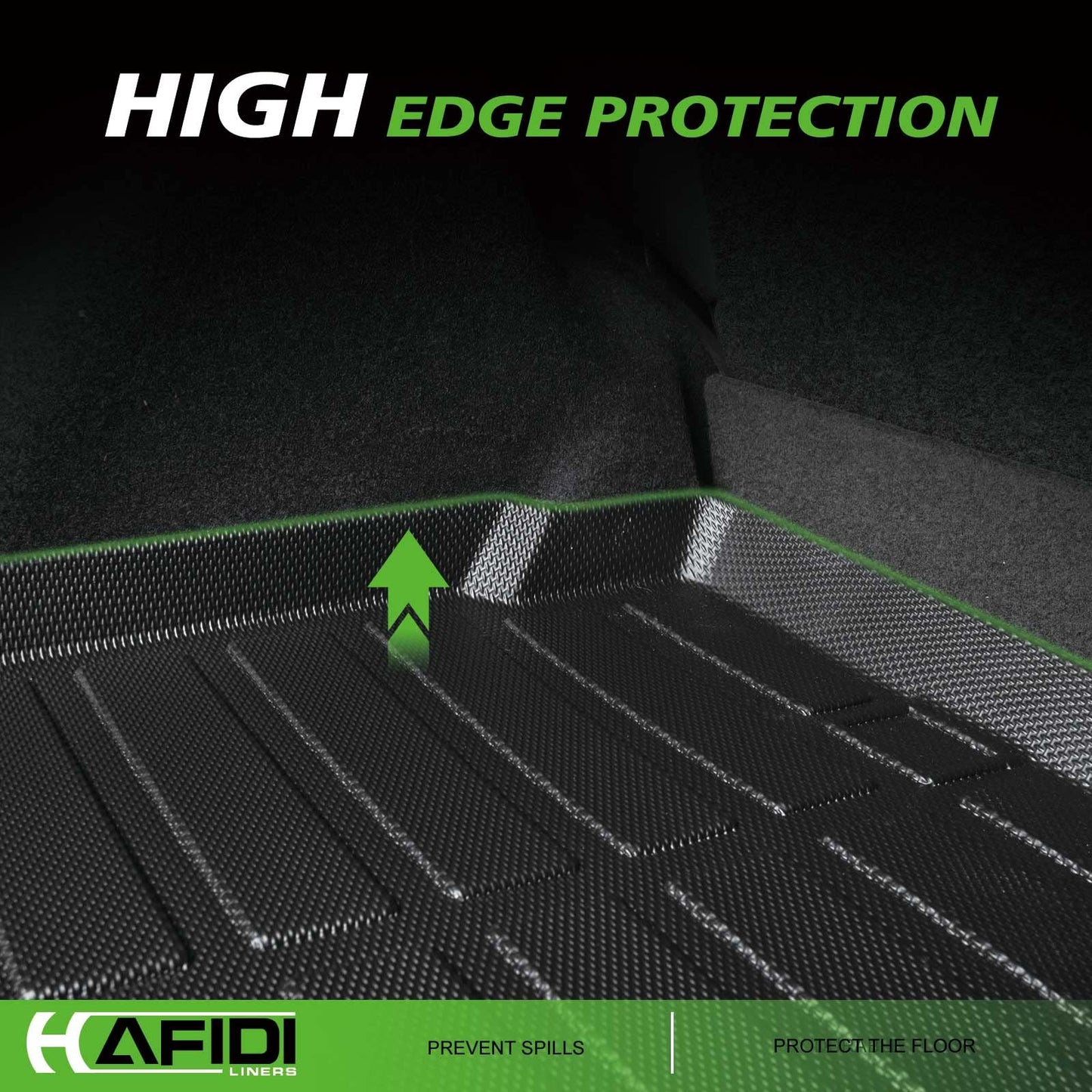 HAFIDI® Cargo Liner Fit for 2021-2025 2026 Kia K5 & 2020-2025 2026 Hyundai Sonata & Sonata Hybrid All Weather TPE Automotive Trunk Mat Custom Accessories - Black