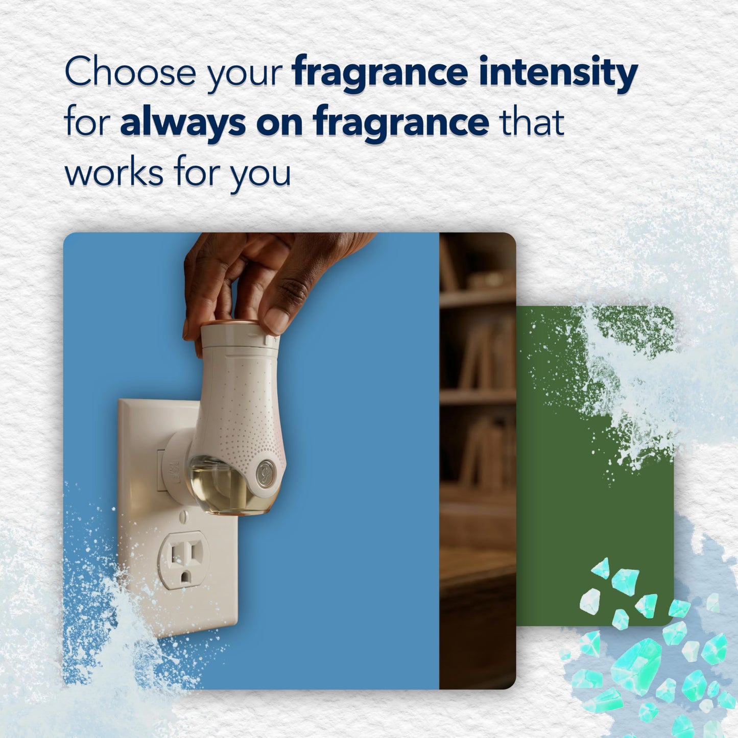 Glade PlugIns Refills Air Freshener, Sea Mist & Cypress, Scented and Essential Oils for Home and Bathroom, 0.67 Fl Oz, 10 Count