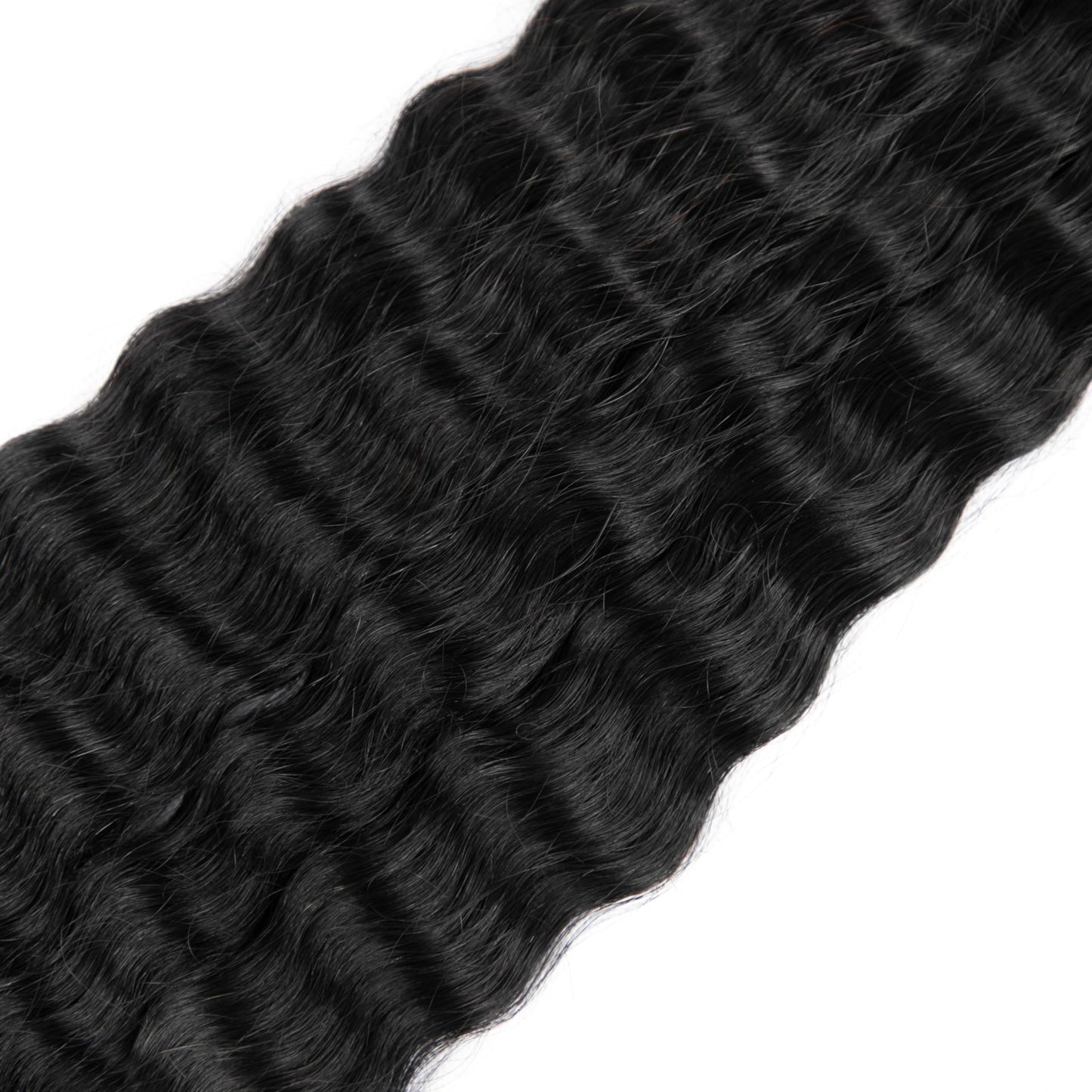 ZVBULK Super Wave Bulk Human Hair Wet and Wavy Braiding Hair - French Braiding Hair, No Weft, 100% Virgin, Boho Braids (Natural Black, 18 Inch) - 100g (1Pack-4PCS)