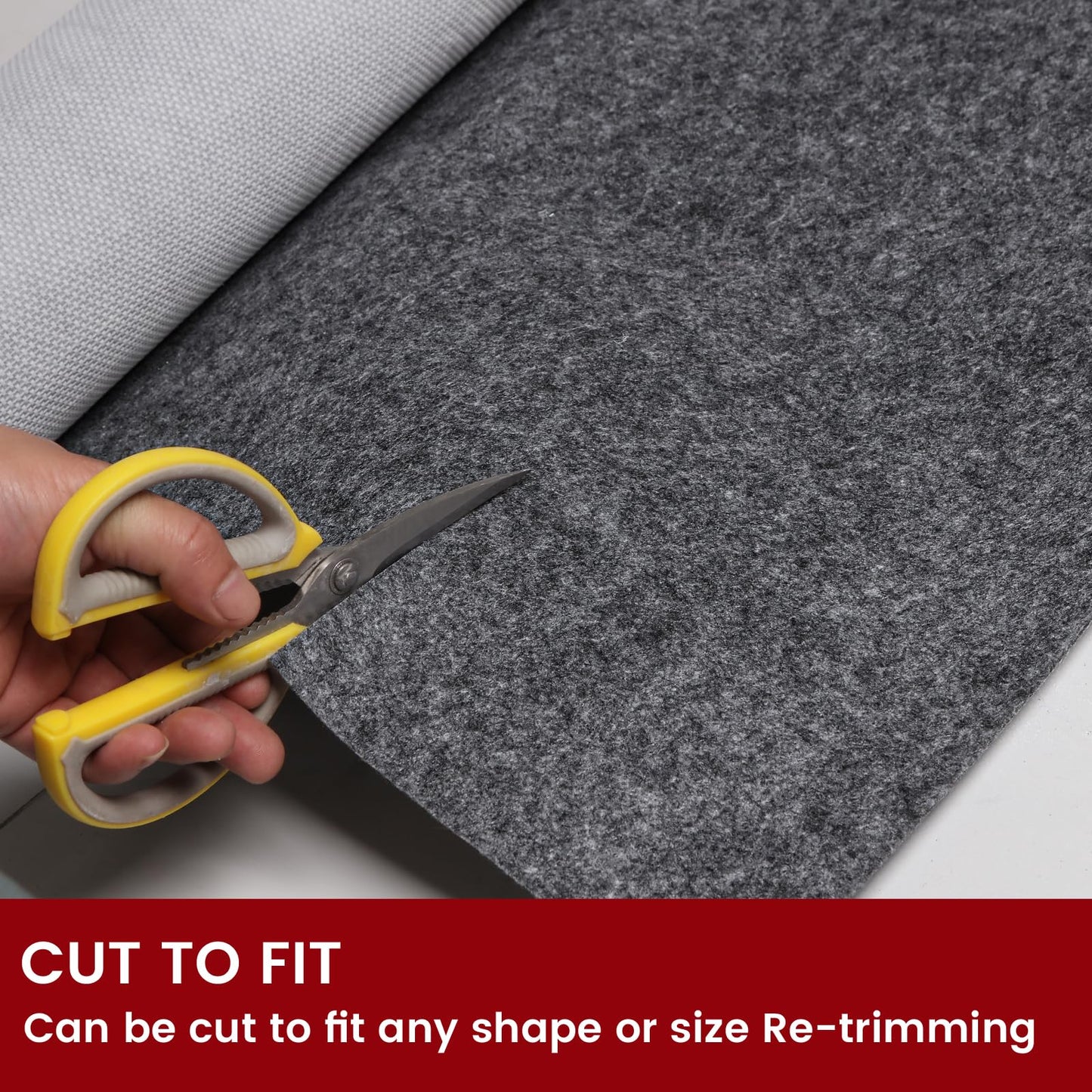 Waterproof Rug Pad, 7x9 ft Area Rug Non-Slip Carpet Pad, Non-Slip Rug Pads for All Floors and Finishes, Felt Pad for Hardwood Floors, Keeps Carpets in Place Soft and Safe