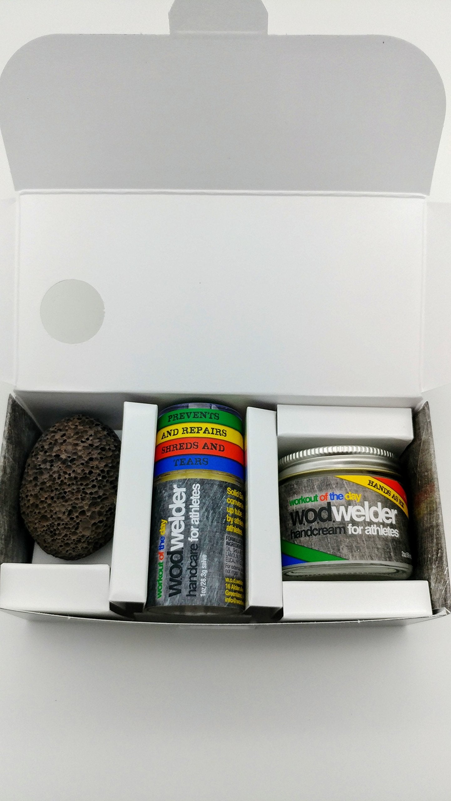 w.o.d.welder 3 Step Handcare Kit - Callus Pumice, Moisturizing Cream and Salve
