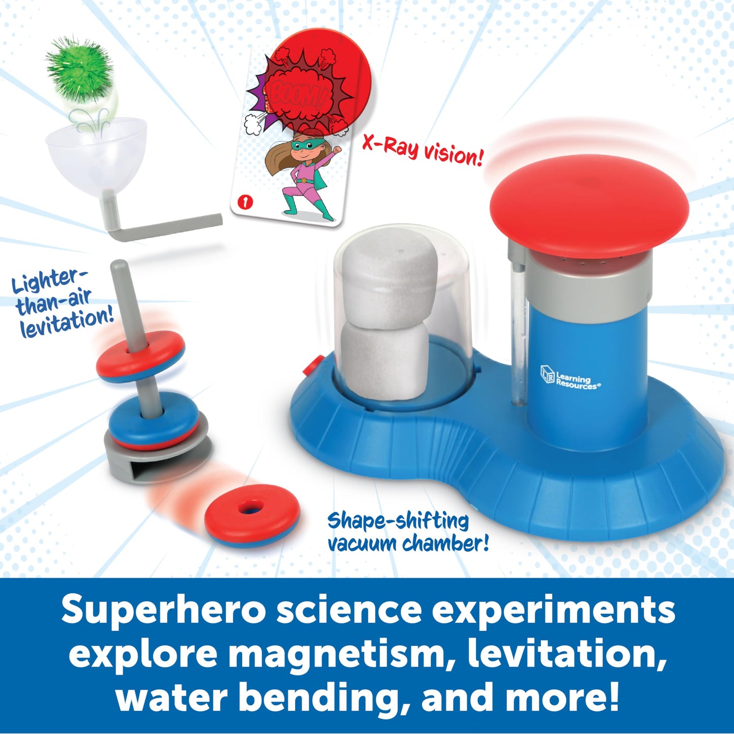 Learning Resources STEM Explorers Superhero Science!, 21 Pieces, Ages 6+, Science Kit, STEM Toys, Science for Kids