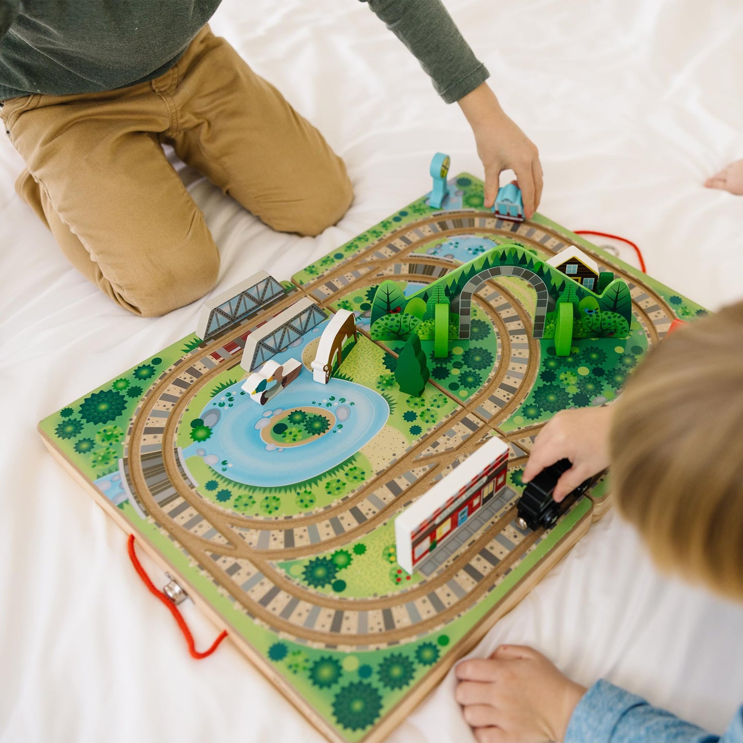 Melissa & Doug Take-Along Railroad - FSC-Certified Materials
