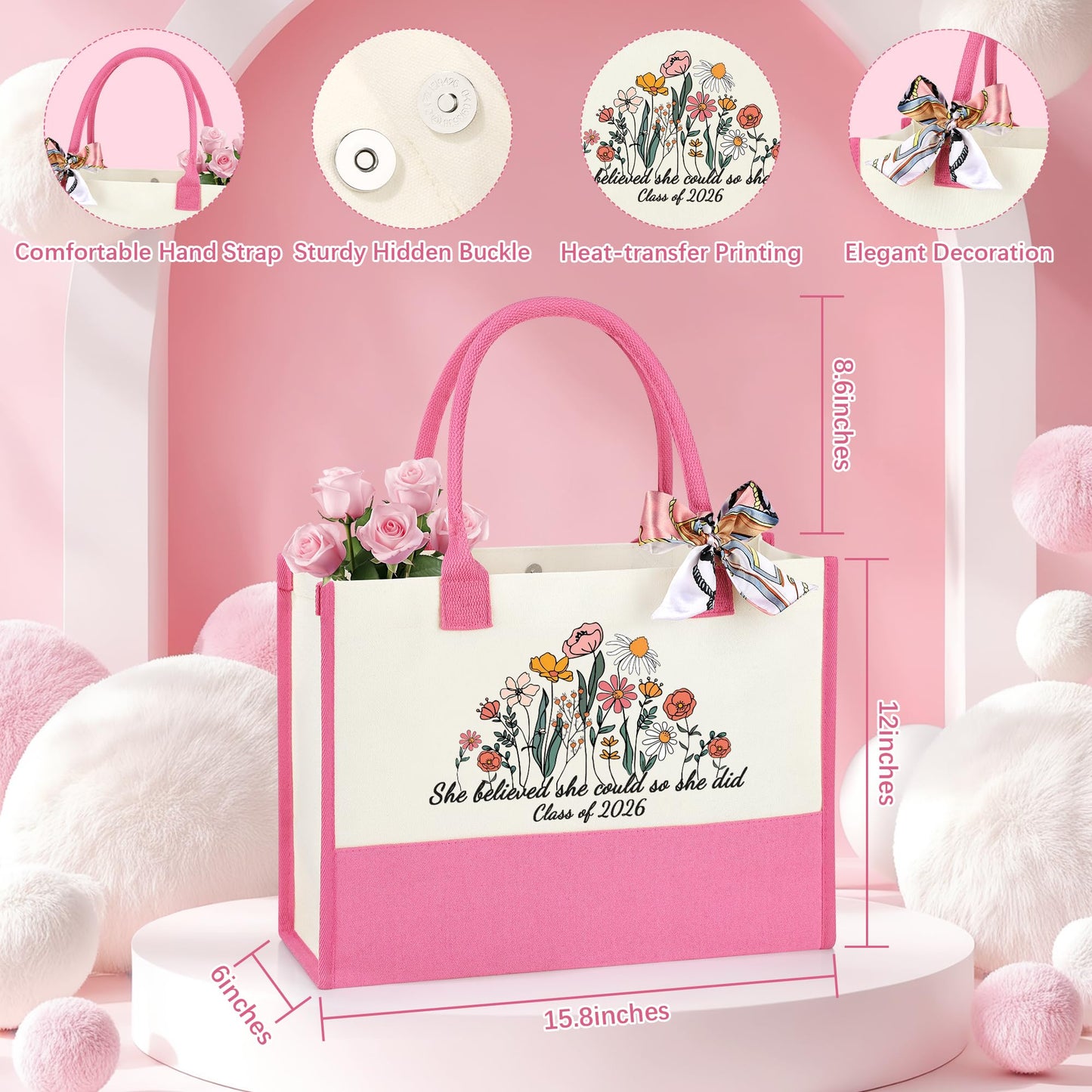 GQDECOR 2026 Graduation Gifts for Women Her, High School College Class of 2026 Graduation Gifts for Women Her Basket Set of 7