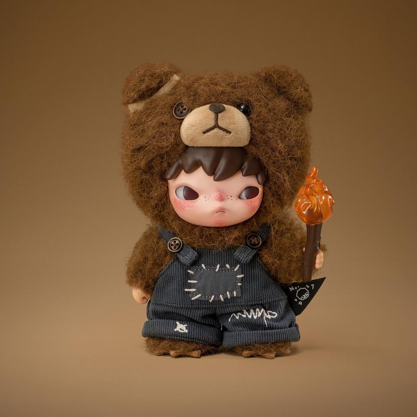 POP MART Hirono Living Wild-Fight for Joy Plush Doll, HIRONO Toys for Modern Home Decor, Collectible Toy Set for Desk Accessories, 1PC