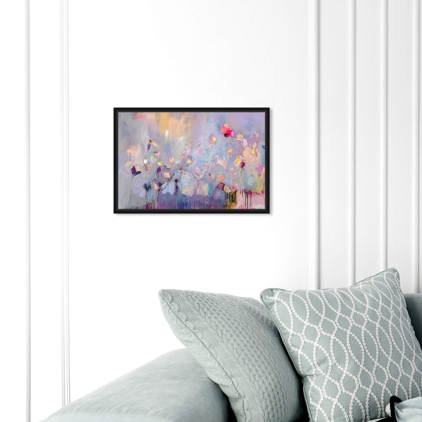 The Oliver Gal Artist Co. Abstract Framed Wall Art Canvas Prints 'Michaela Nessim-Infinitely Divine' Paint Home Décor, 15 in x 10 in, Purple, Pink