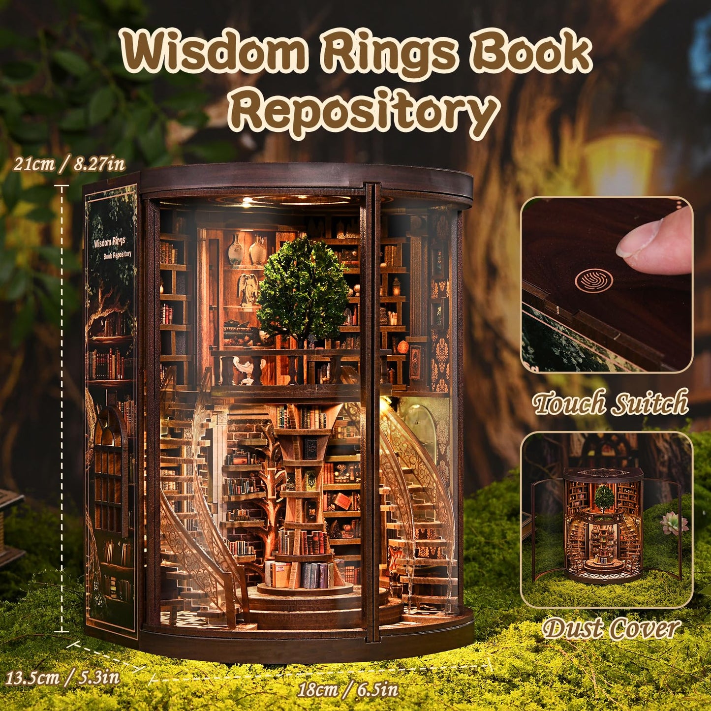 DIY Miniature Dollhouse Book Nook Kit with LED Light, Classical Music Room Theme, Crafts for Adults, Gifts for Family and Friends