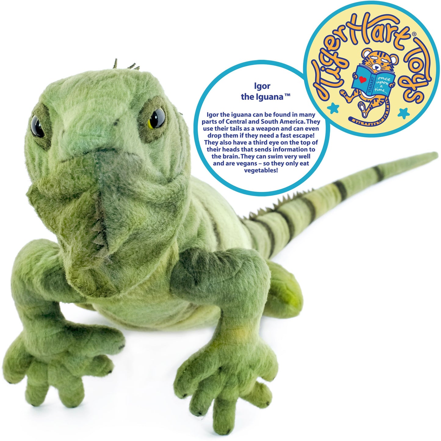 Igor The Iguana - 26 Inch Long Stuffed Animal Plush Lizard - by TigerHart Toys