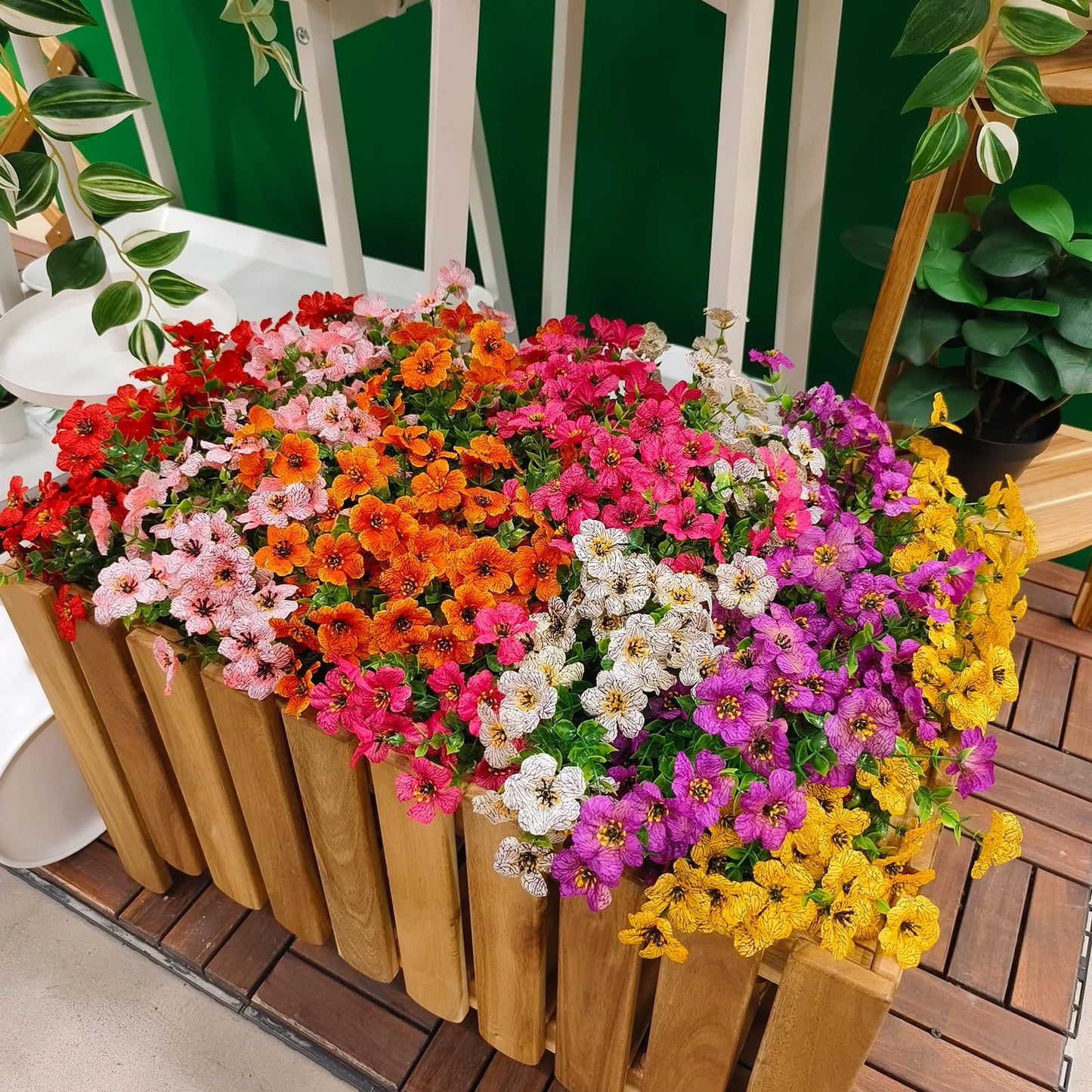 WEAUSUP 28 Bundles Silk Daisy Artificial Flowers Outdoor Fake Plants