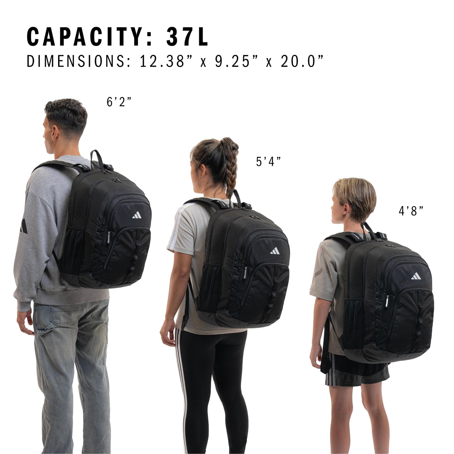 adidas Prime 7 Backpack for Laptop, School and Travel, 37L