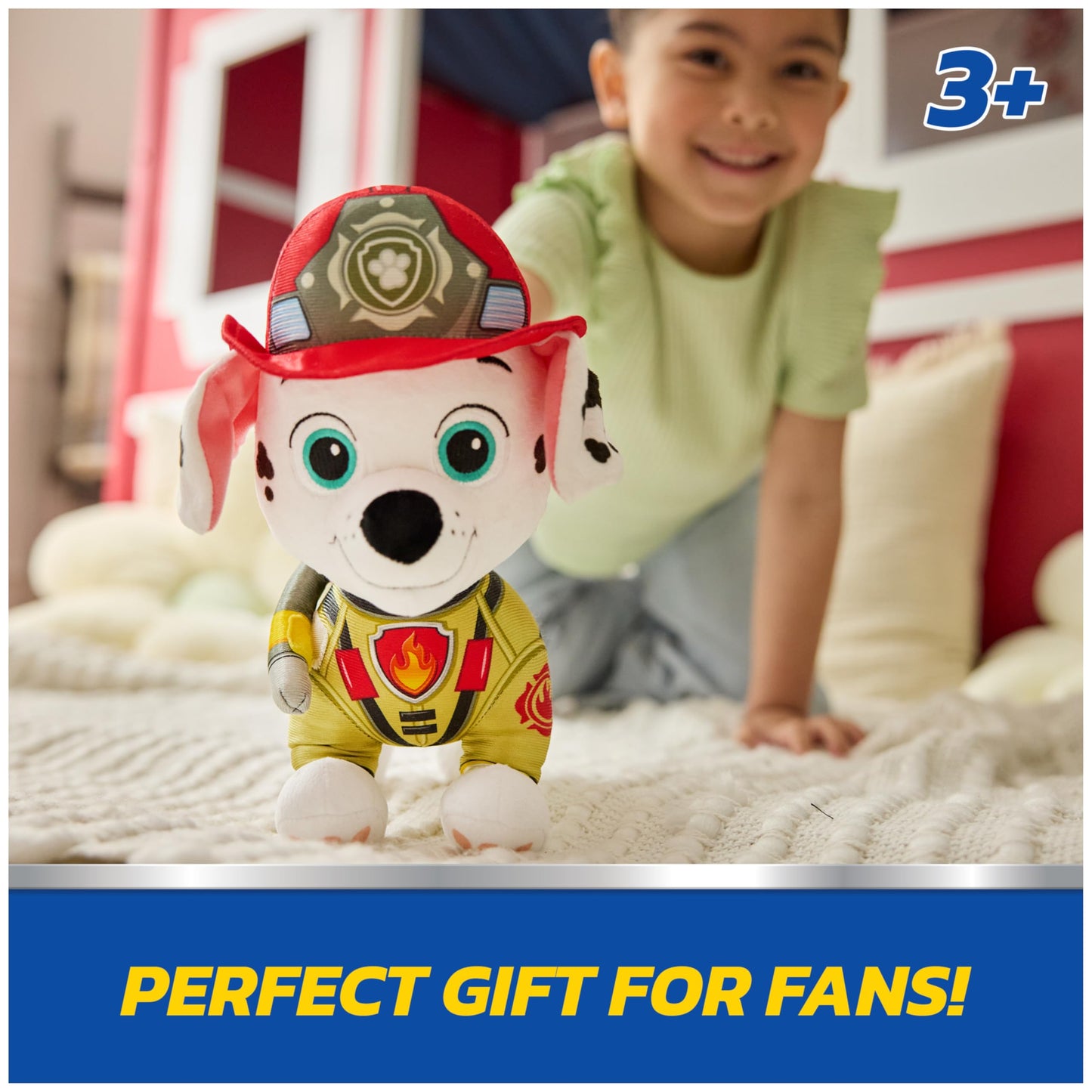 PAW Patrol: Fire Rescue Marshall, Plush Toy with Fire Extinguisher, Backpack, and Hose, Preschool Toys, Kids Toys for Boys & Girls, Ages 3 and Up, 10”