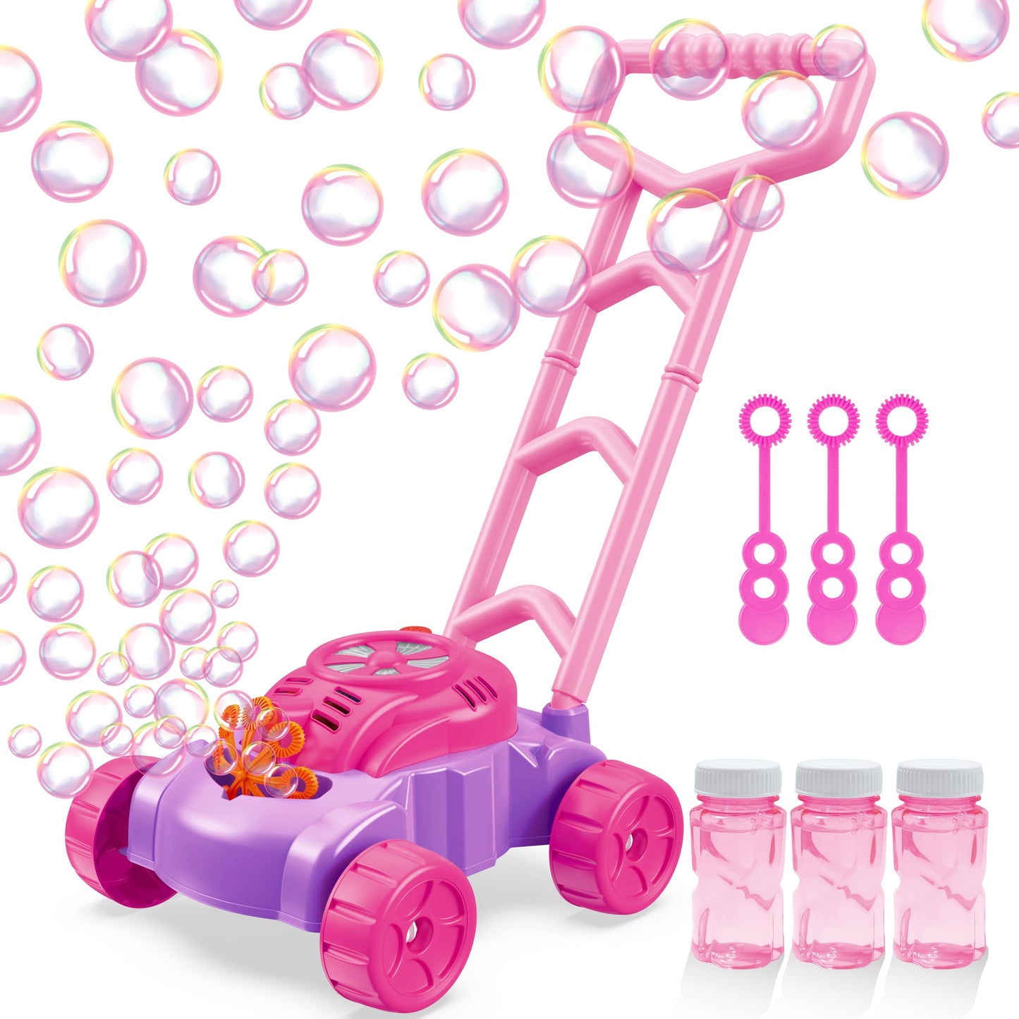 YSTXNLEHUI Bubble Lawn Mower for 3 Year Old Boys, Bubble Blower Machine for 3+ Year Old, Summer Kids Toy Toys, Push Toys for Toddlers