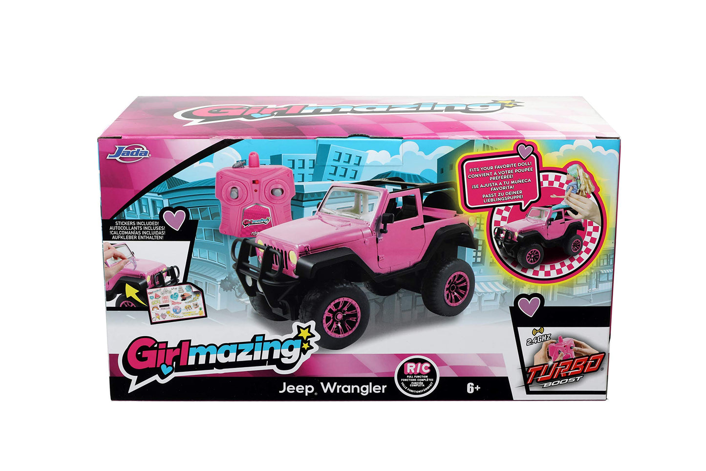 Jada Toys GIRLMAZING Jeep R/C Vehicle (1:16 Scale), Pink, Standard