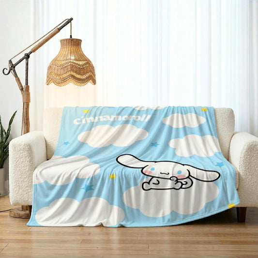 Cinnamoroll Bedding Super Soft Cozy Blanket, 62 in x 90 in, Kawaii Collectible Gift, (Officially Licensed Product) by Franco