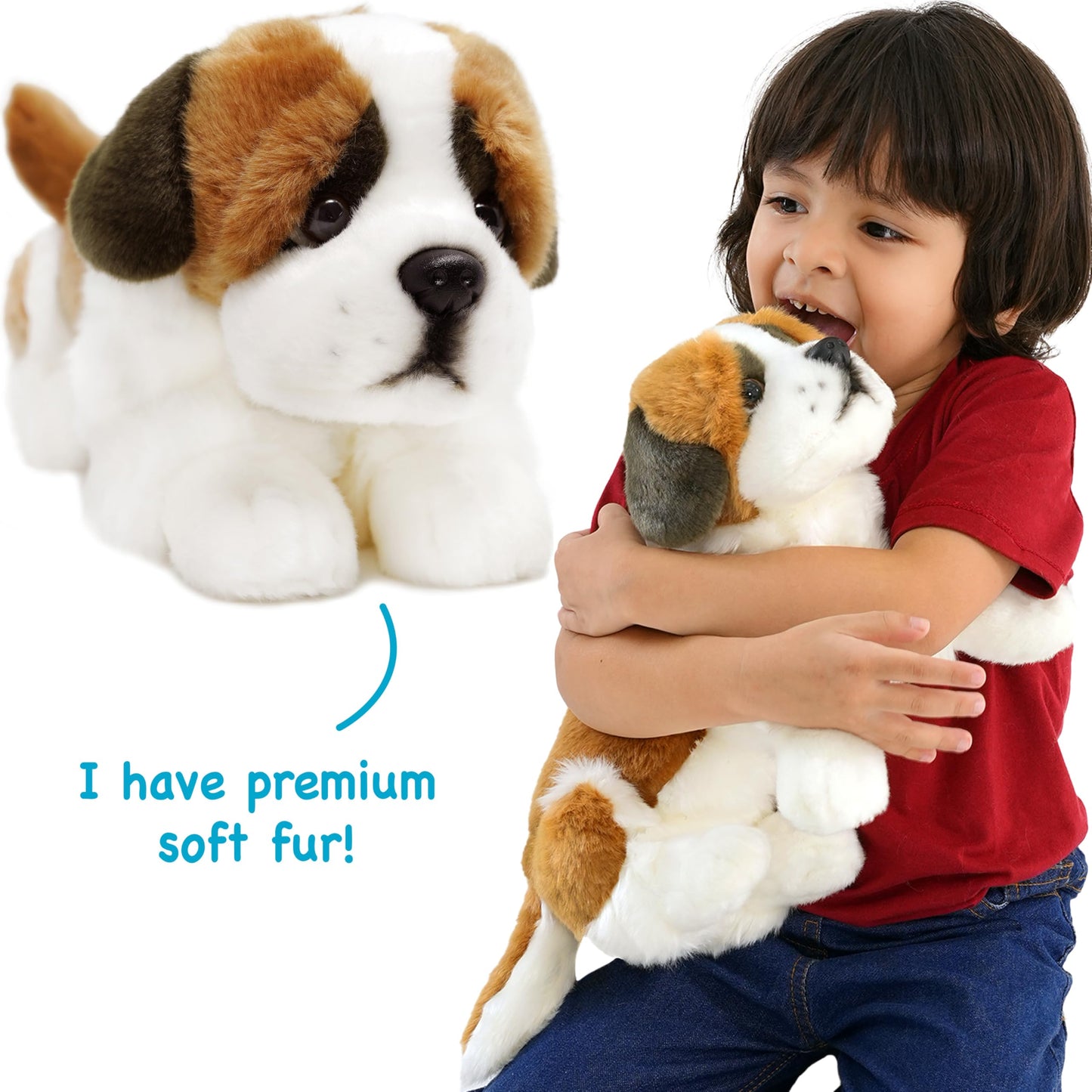 Bernadette The Saint Bernard - 15 Inch Stuffed Animal Plush - by TigerHart Toys