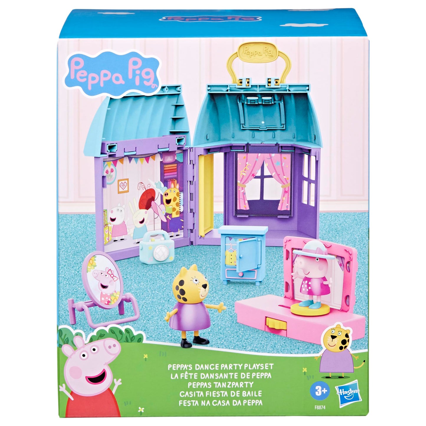 Peppa Pig Peppa’s Dance Party Playset with House, 2 Figures, and 6 Accessories, Preschool Toys for Girls and Boys Ages 3 and Up