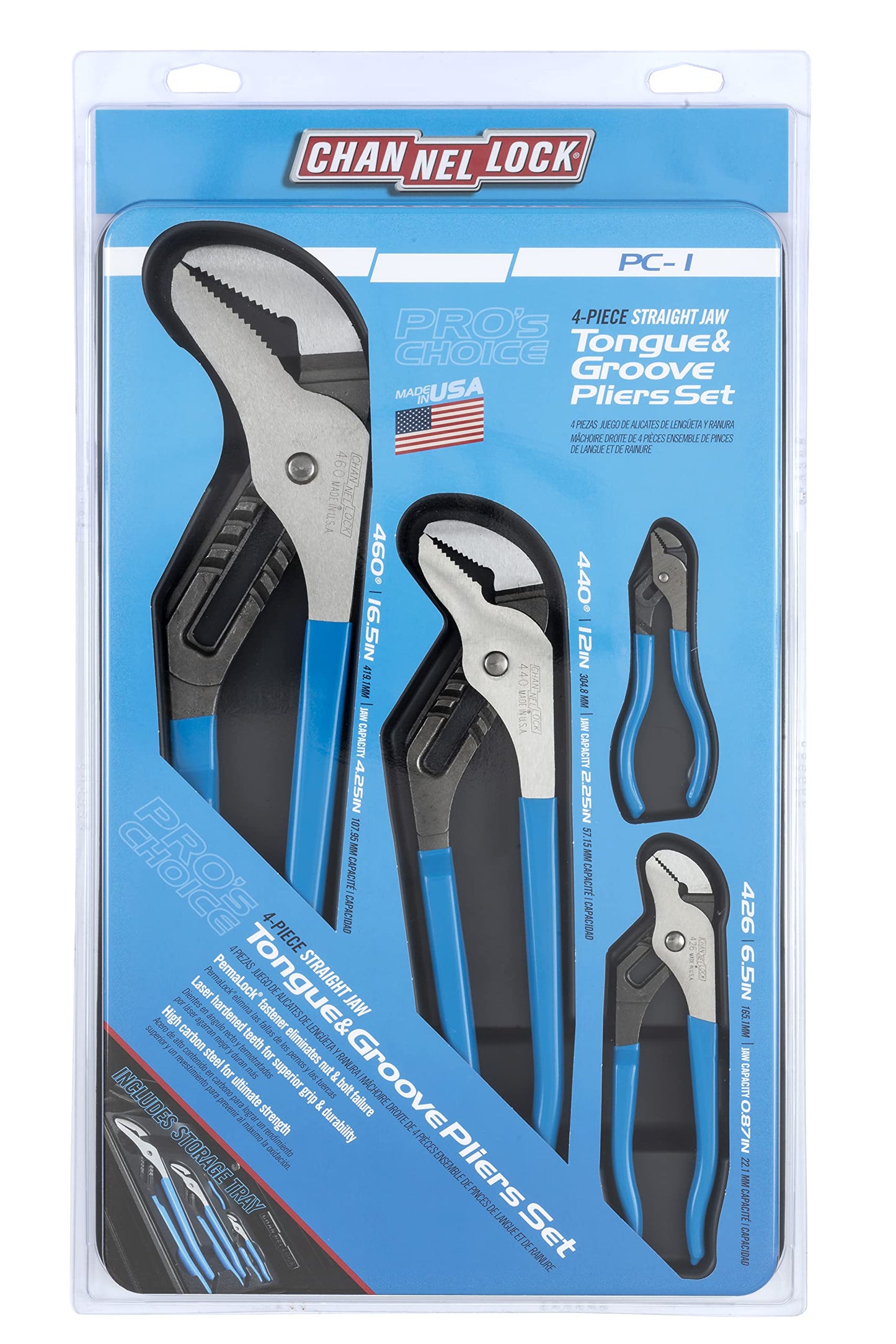 Channellock - 4Pc Tongue Groove Display 460440426424 (PC-1)