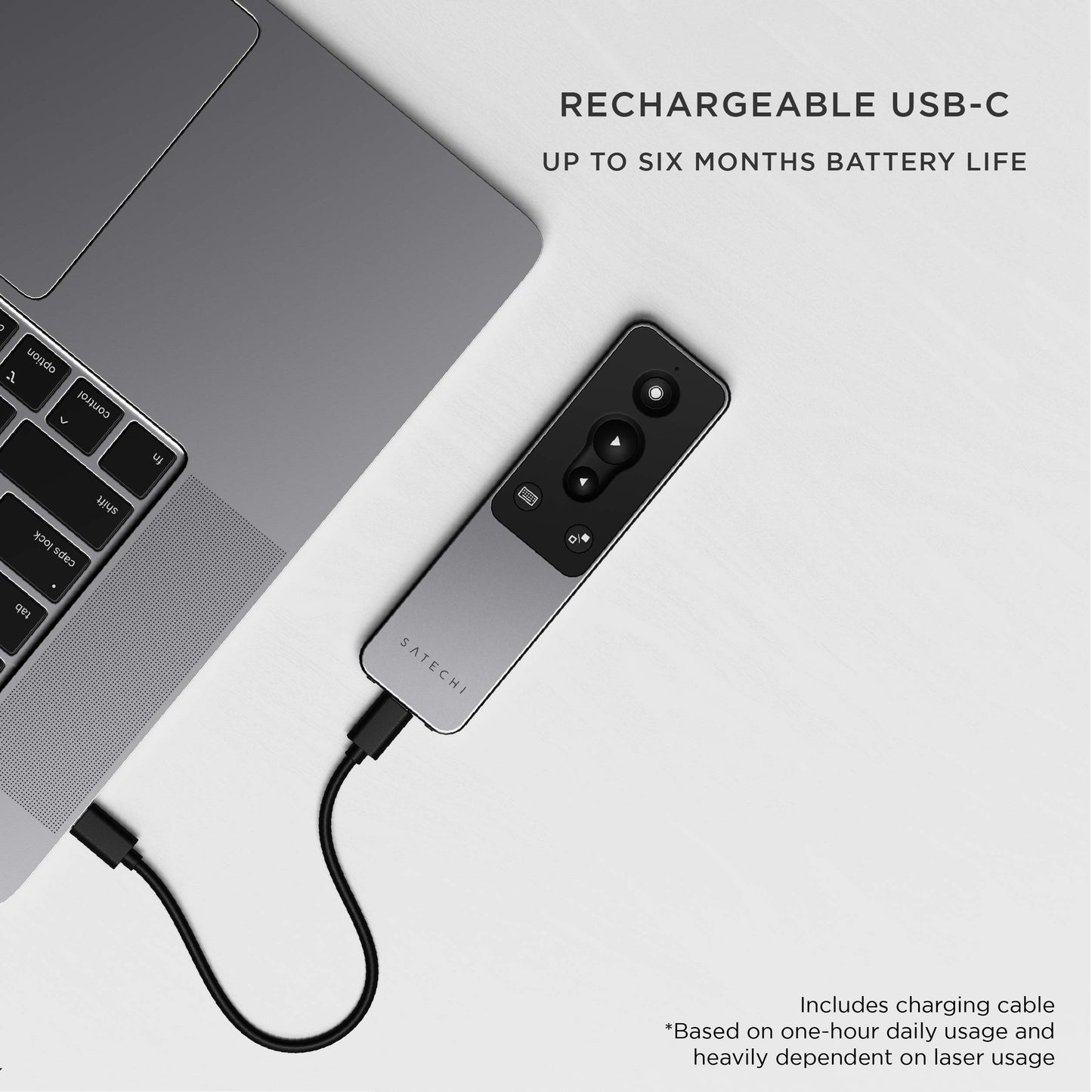 Satechi R1 Bluetooth Presentation Remote, Wireless Presenter for PowerPoint & Keynote, for MacBook Air/Pro/Neo, iPad Air/Pro, iPad mini, Mac mini, iMac