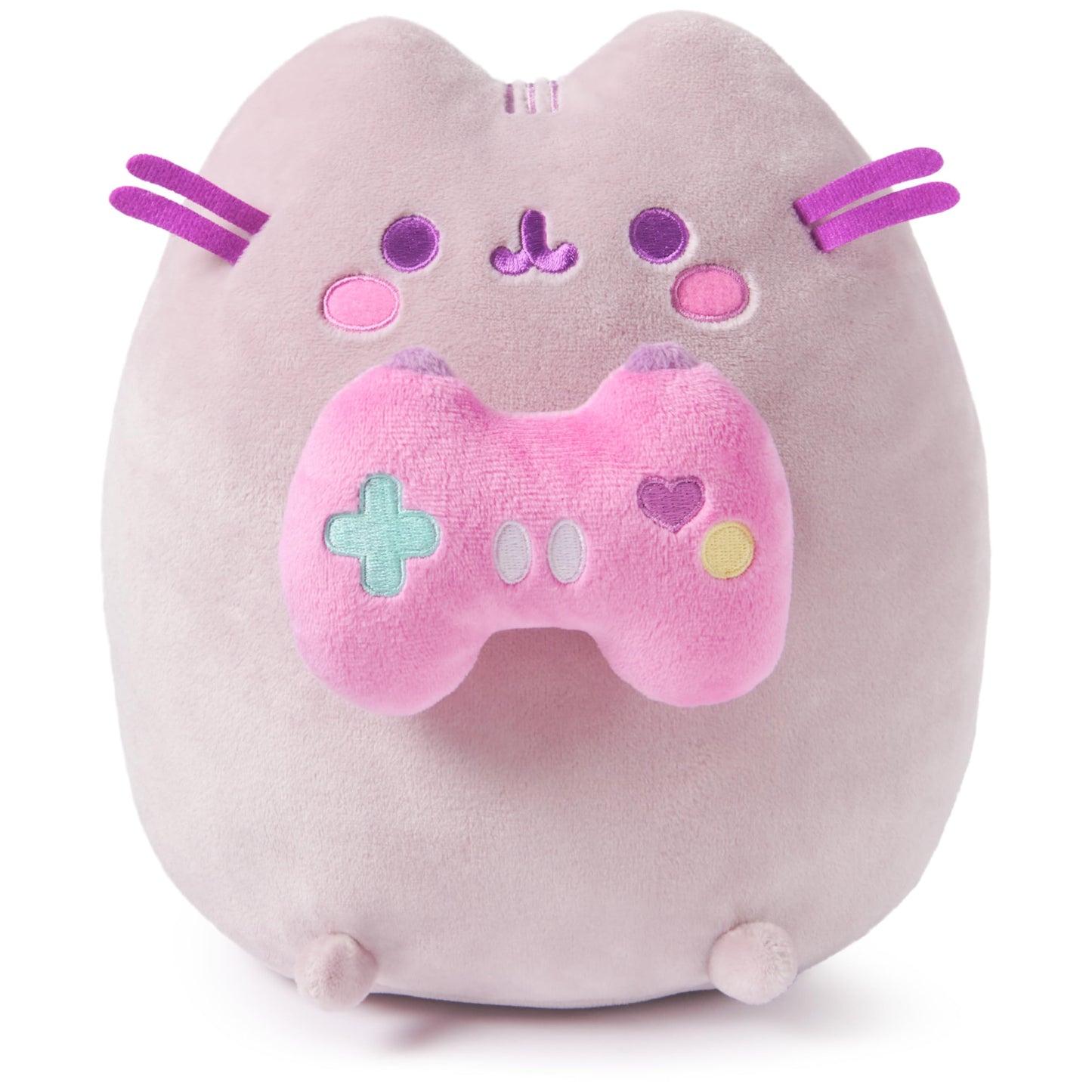GUND Pusheen Gamer Plush, Squishy Toy, Collectible Plush Toy, Gaming Decor, Stuffed Animal for Ages 8 and Up, Gray, 9.5”