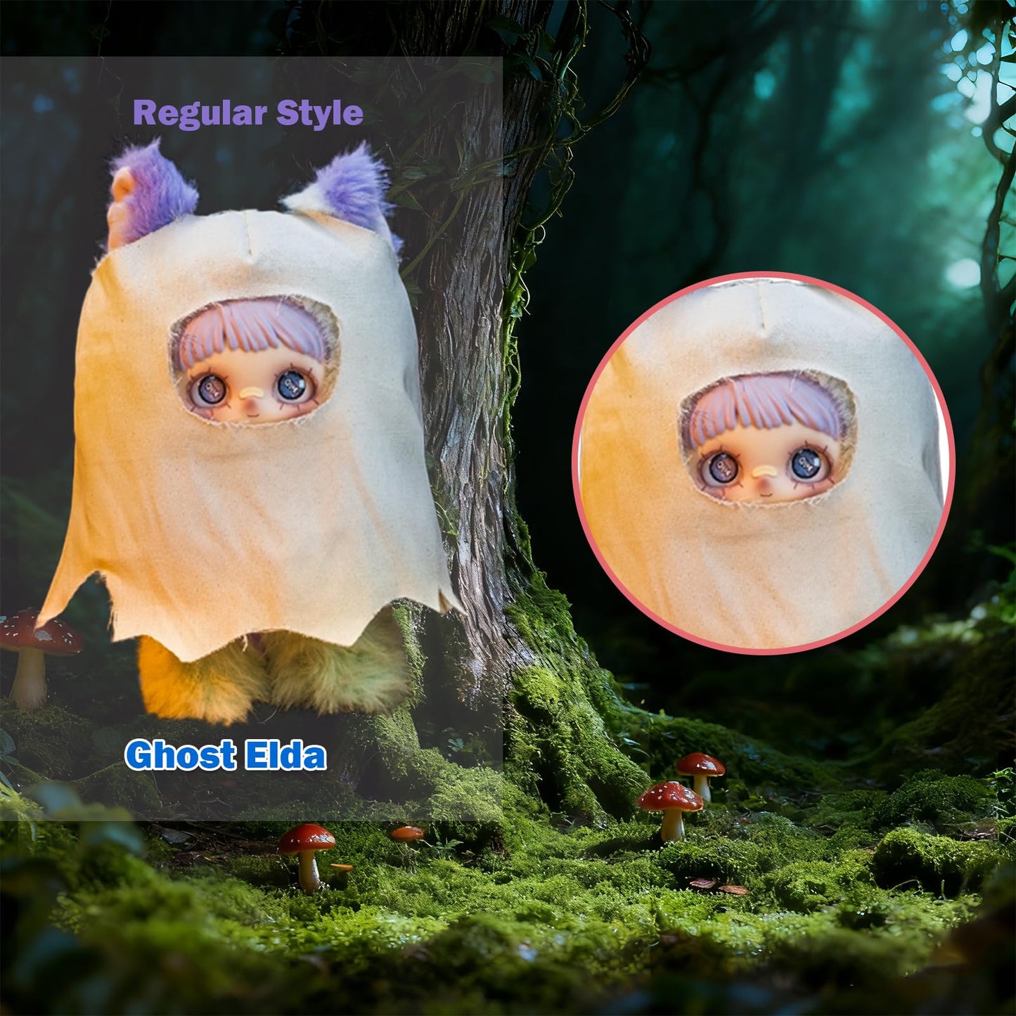 Waicommen Maymei Dark Forest Series Blind Plush Box, 1PC (1 of 7 Possible Styles), 6 Regular Figure and 1 Hidden Figure, for 15 Years Old and Up Collection, (Pack of 1)