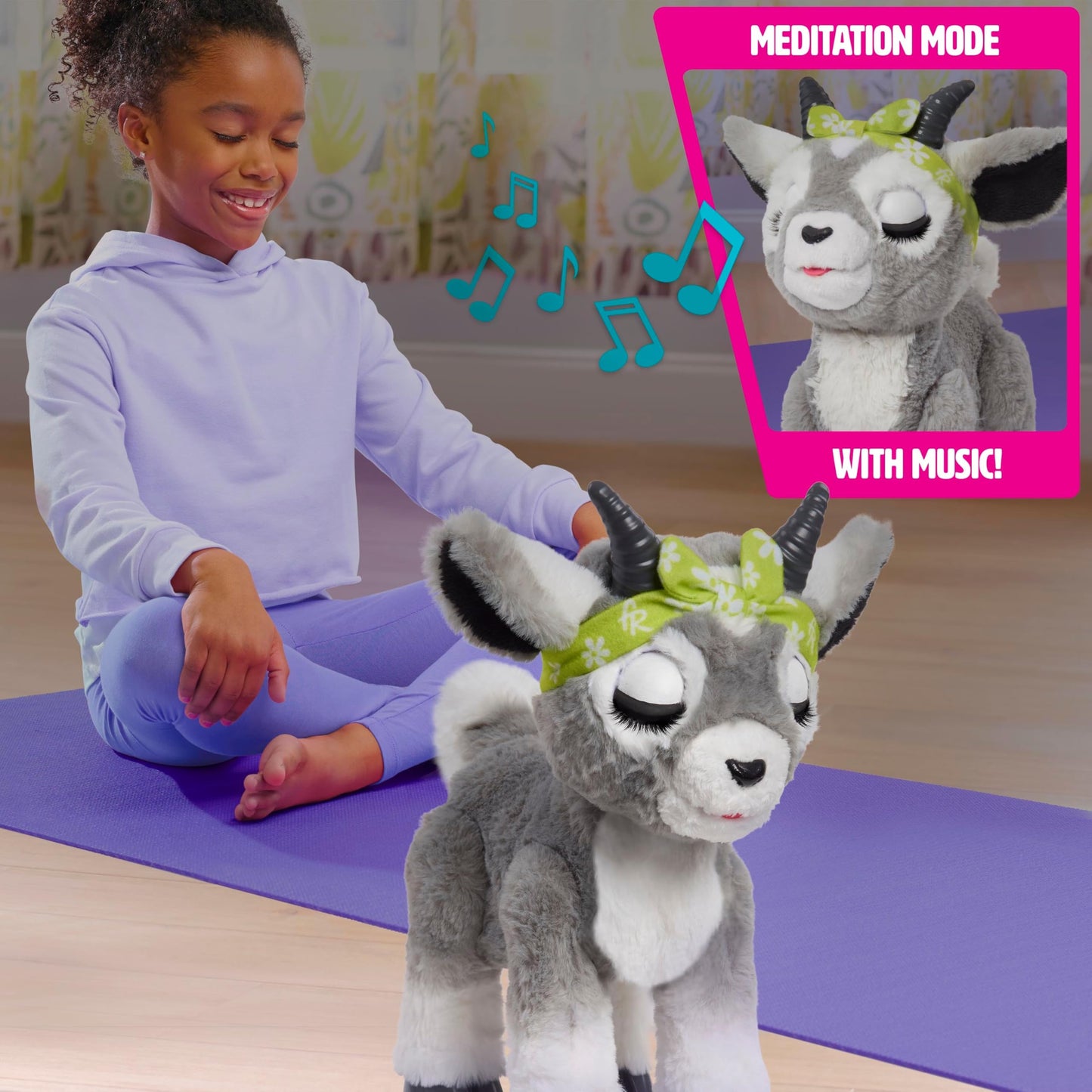 FurReal Daisy the Yoga Goat, Kids Toys for Ages 4 Up, Gifts and Presents