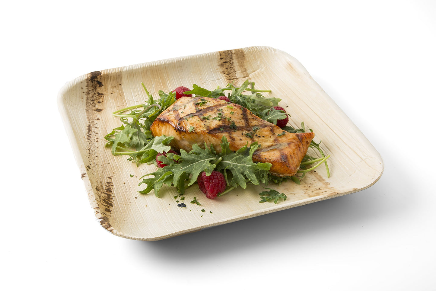 Charity Leaf Disposable Palm Leaf 6" Square Plates (200 pieces) Bamboo Like Serving Platters, Disposable Boards, Eco-Friendly Dinnerware For Weddings, Catering, Events