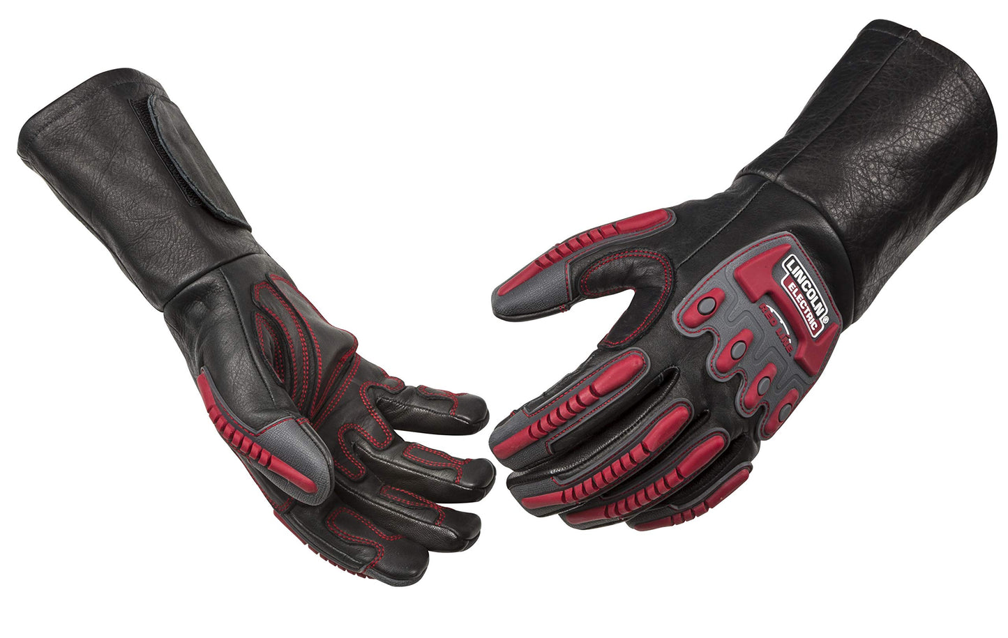 Lincoln Electric Roll Cage Welding/Rigging Gloves | Impact Resistant | Black Grain Leather |, Medium (K3109-M)