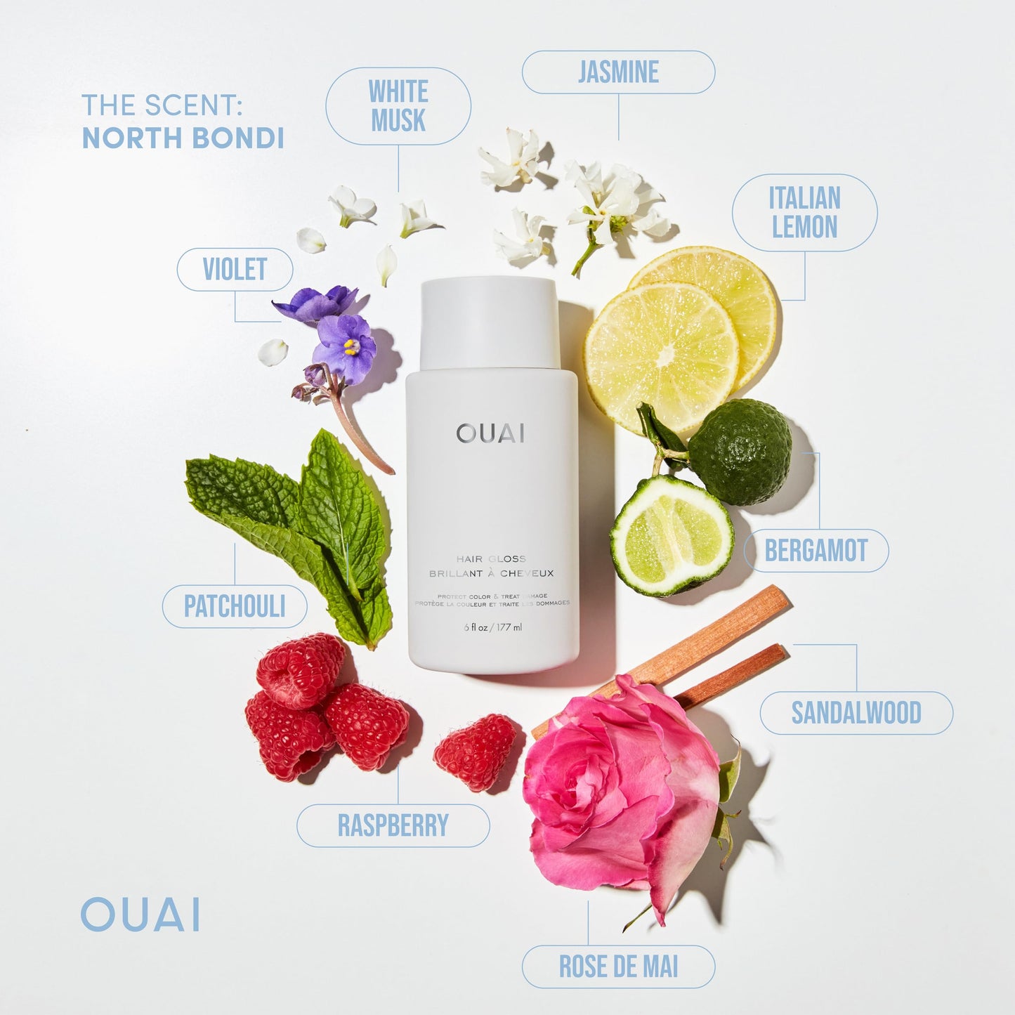 OUAI Hair Gloss - In-Shower Shiny Hair Treatment with Frizz Control - Heat Protectant Hair Glaze Infused with Hyaluronic Acid, Rice Water + Panthenol - Paraben, Phthalate & Sulfate Free (6 Oz)