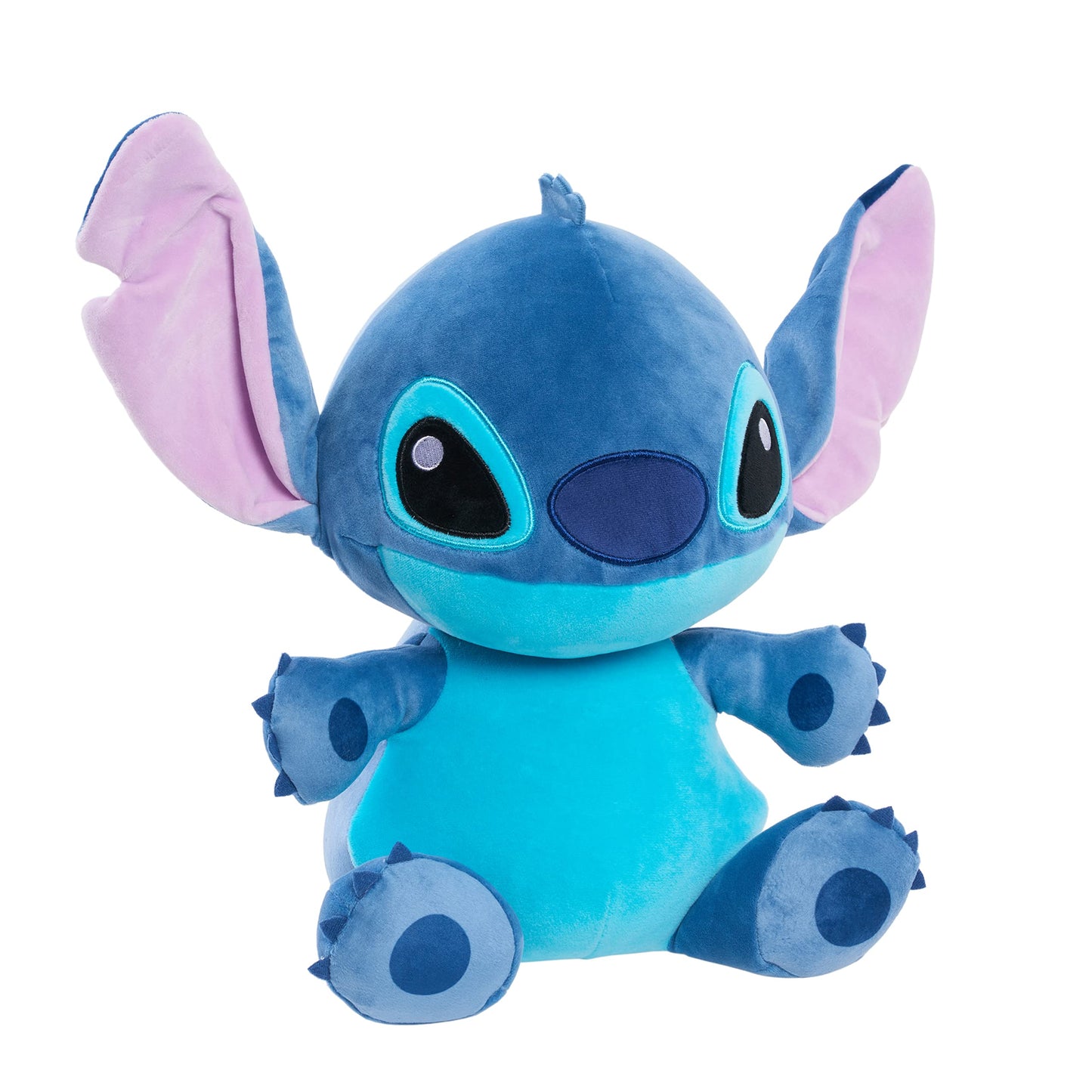 Disney Classics 14-inch Stitch, Comfort Weighted Plush, Officially Licensed Kids Toys for Ages 3 Up, Gifts and Presents
