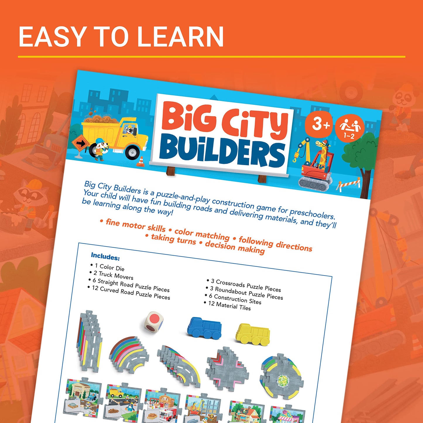 Ravensburger Big City Builders – A Preschool Puzzle and Play Construction Game for Ages 3 and Up