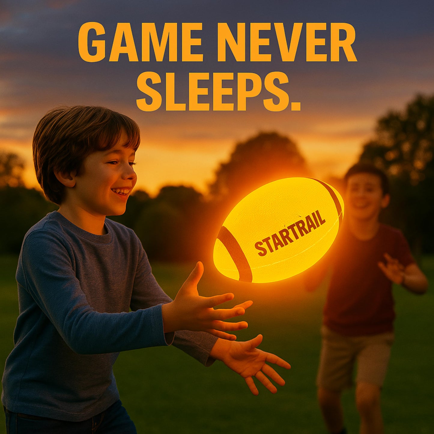 TOMLEON Light Up Football - Glow in The Dark Ball - NO 6 - Outdoor Sports Birthday Gifts for Boys 8-15+ Year Old - Kids Teenage Youth Gift Ideas Activity - Boy Toys Stuff Ages 8 9 10 11 12 13 14 15