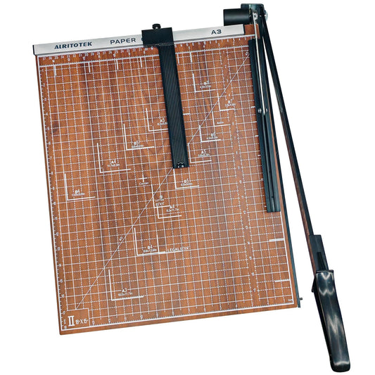 ALRITOTEK A3 Guillotine Paper Cutter Trimmer, 18" Wood Paper Trimmer for Office and Crafts, 10-12 Sheets Capacity (Wooden)